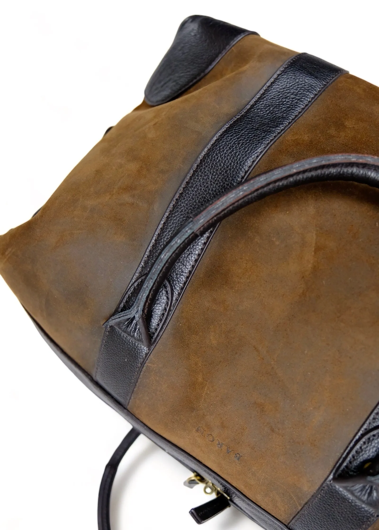 Baron - Brown Waxed Suede Weekend Bag 24h/30L