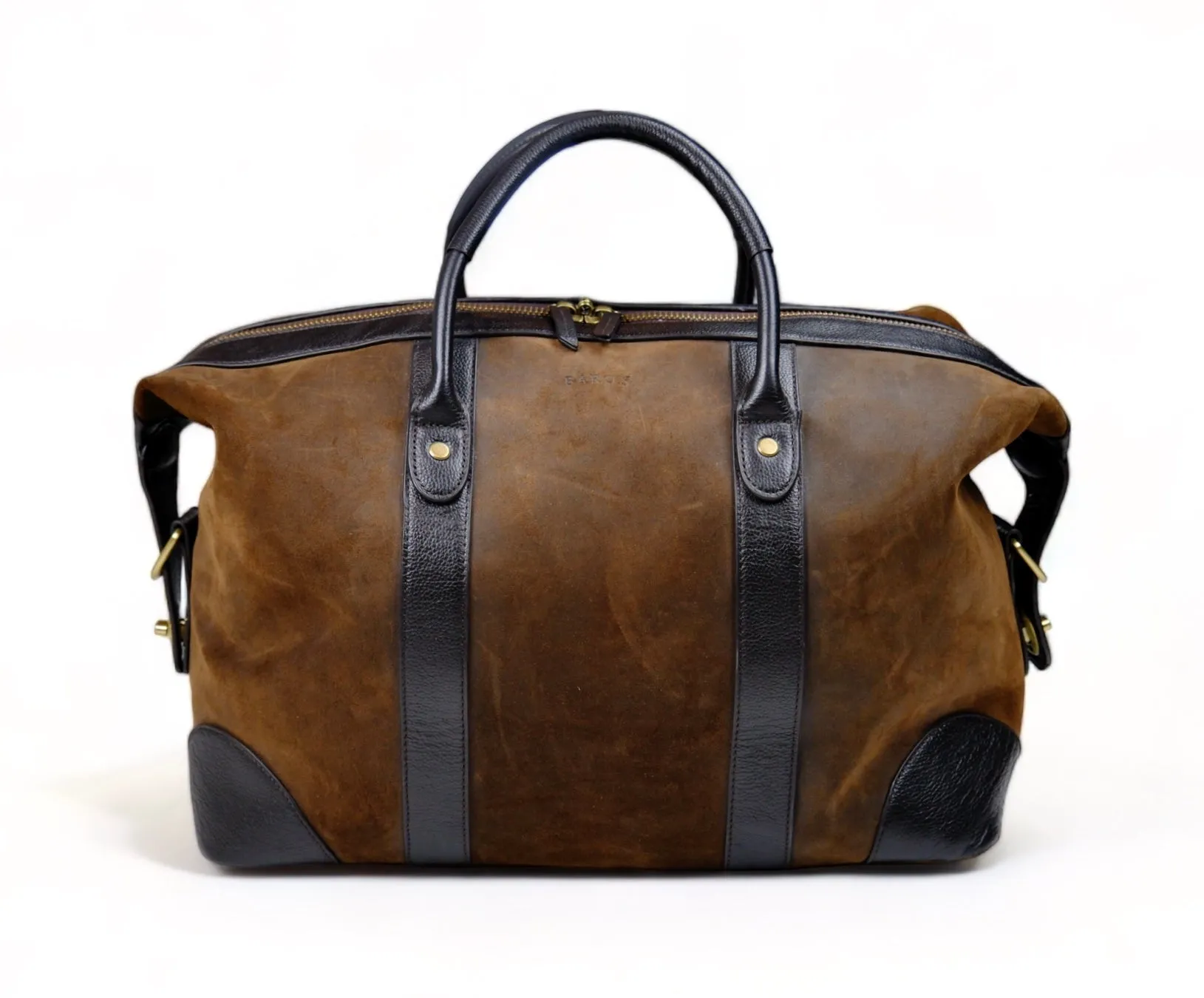 Baron - Brown Waxed Suede Weekend Bag 24h/30L