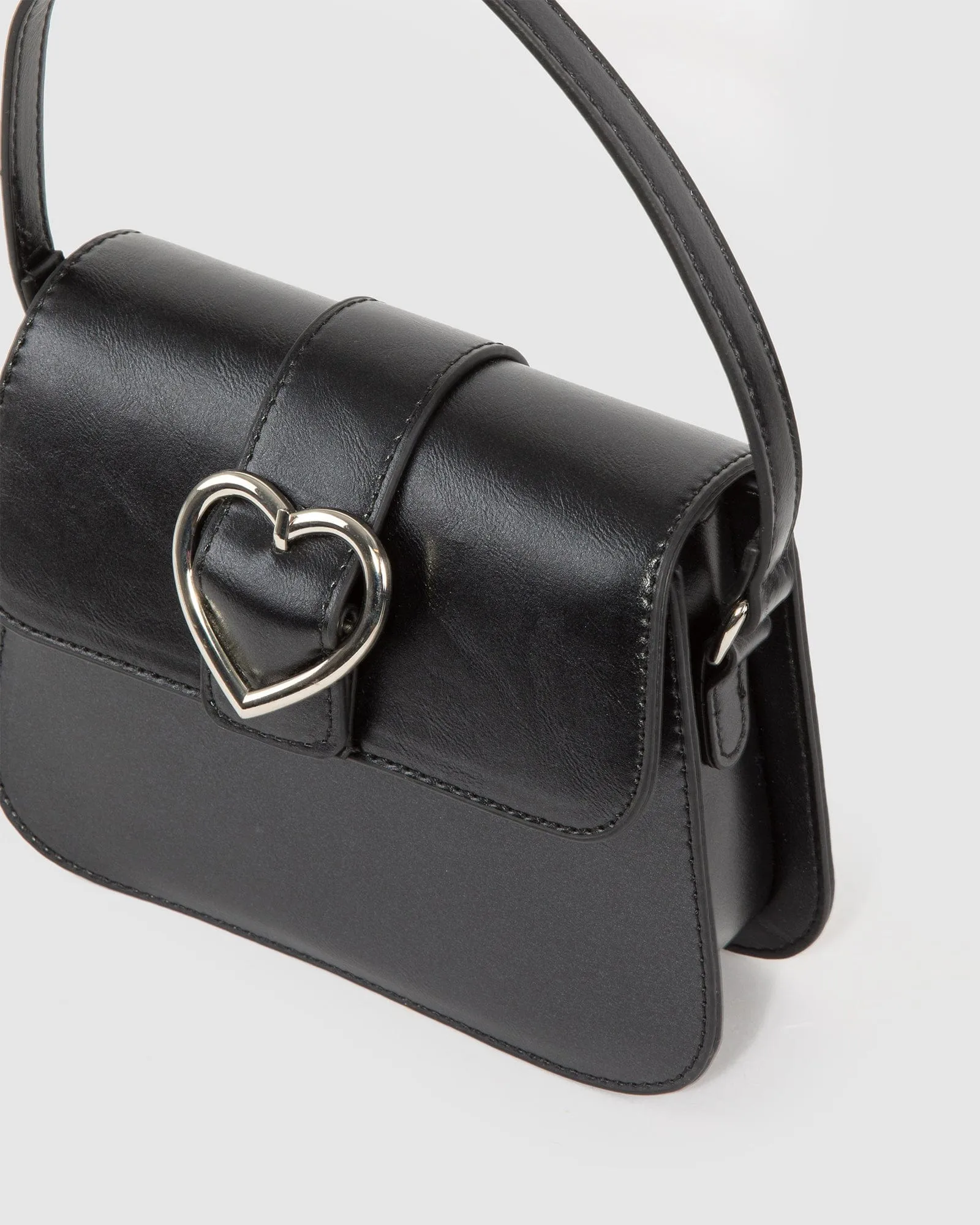 Black Olivia Heart Crystal Bag