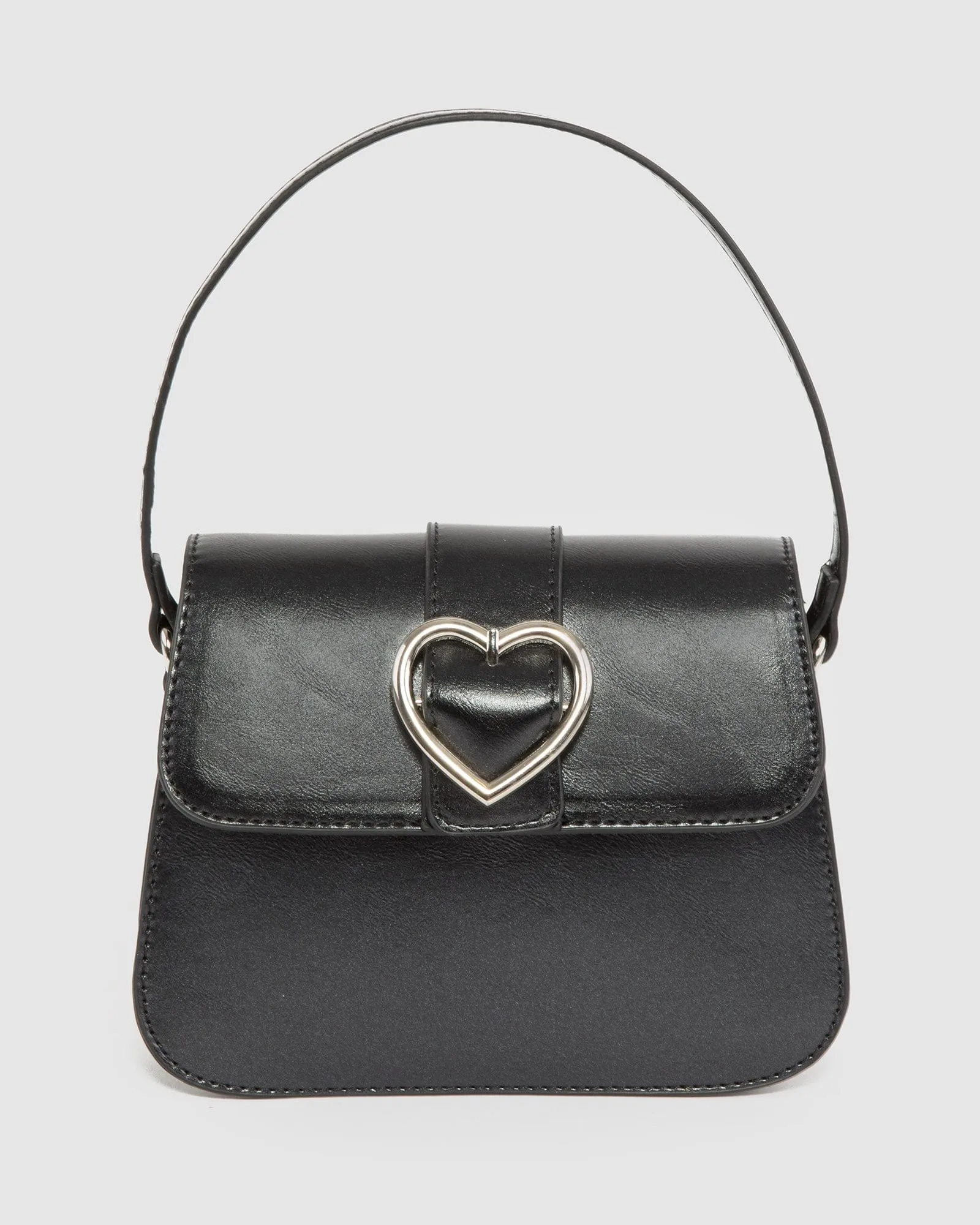 Black Olivia Heart Crystal Bag
