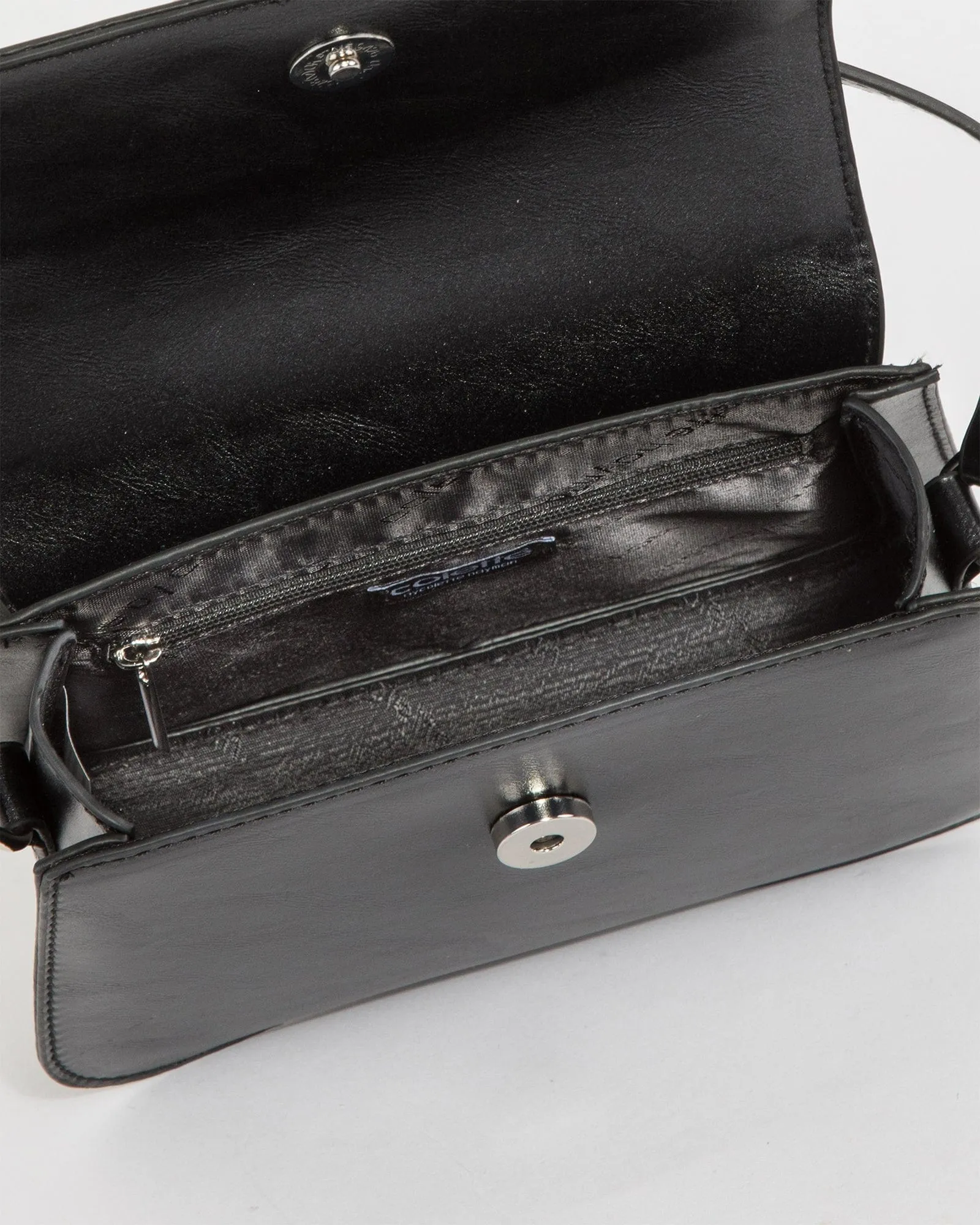 Black Olivia Heart Crystal Bag