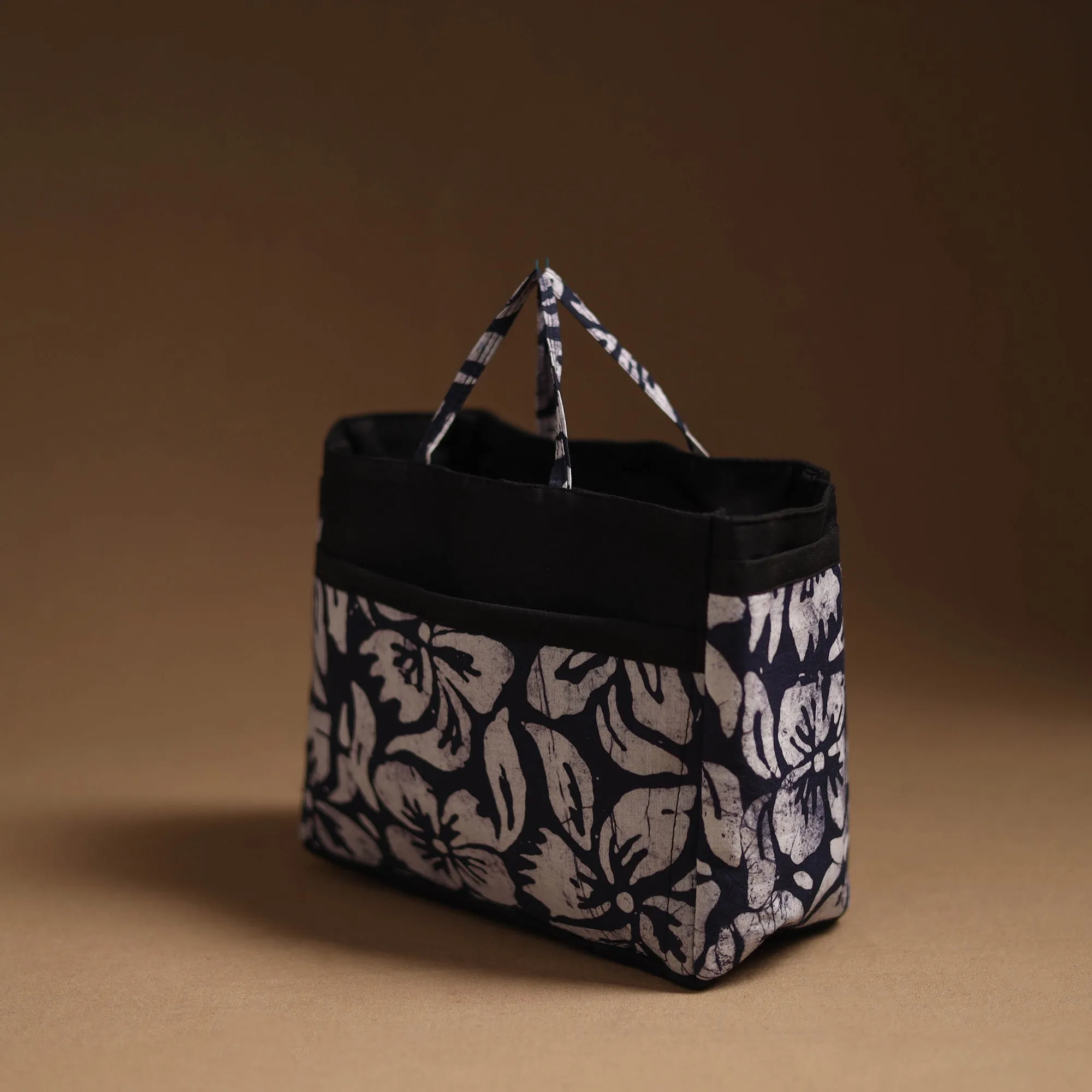 Blue - Handcrafted Cotton Cosmetic/Toiletry Bag 12