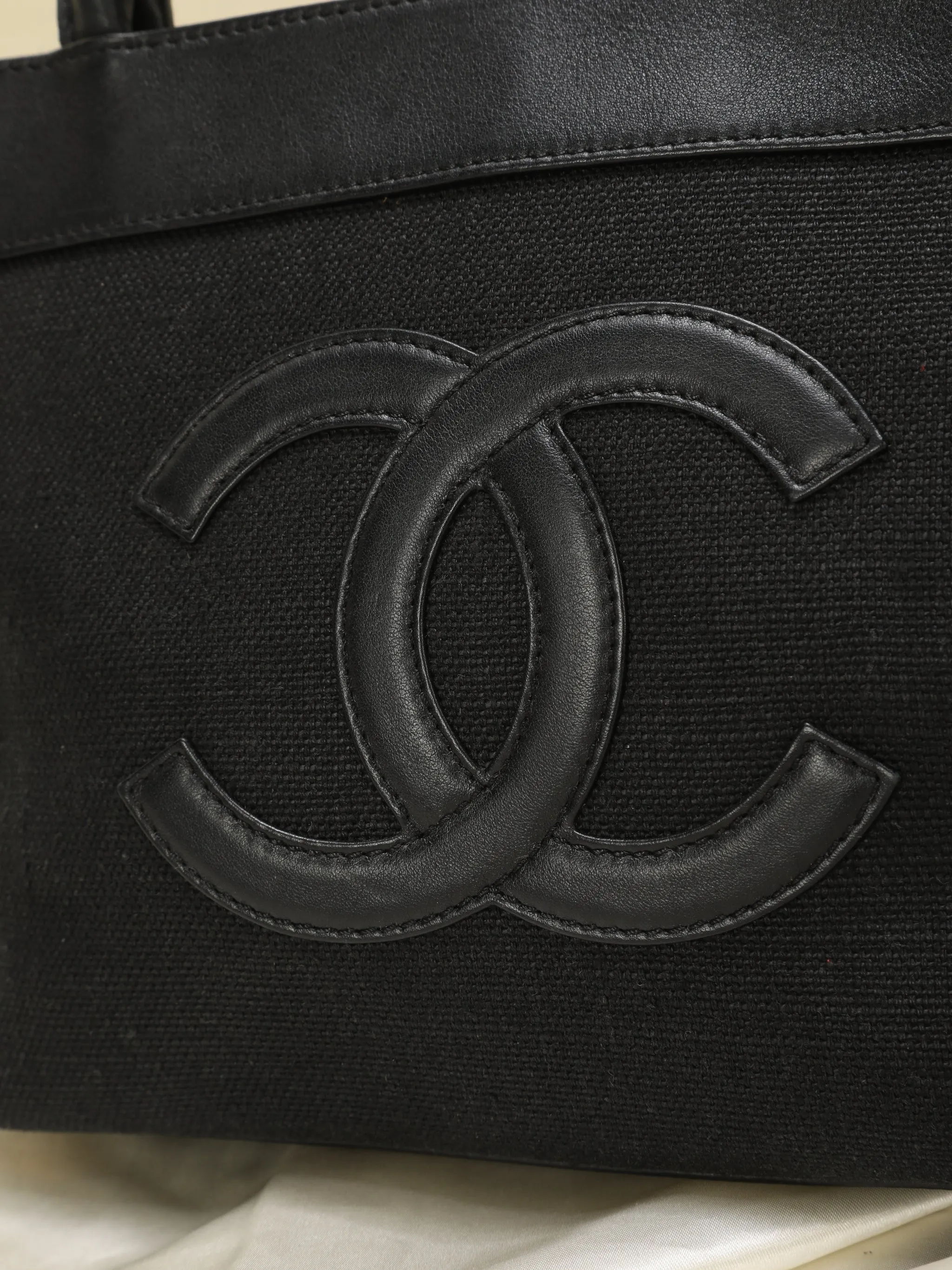CL Linen & Lambskin Mini Tote