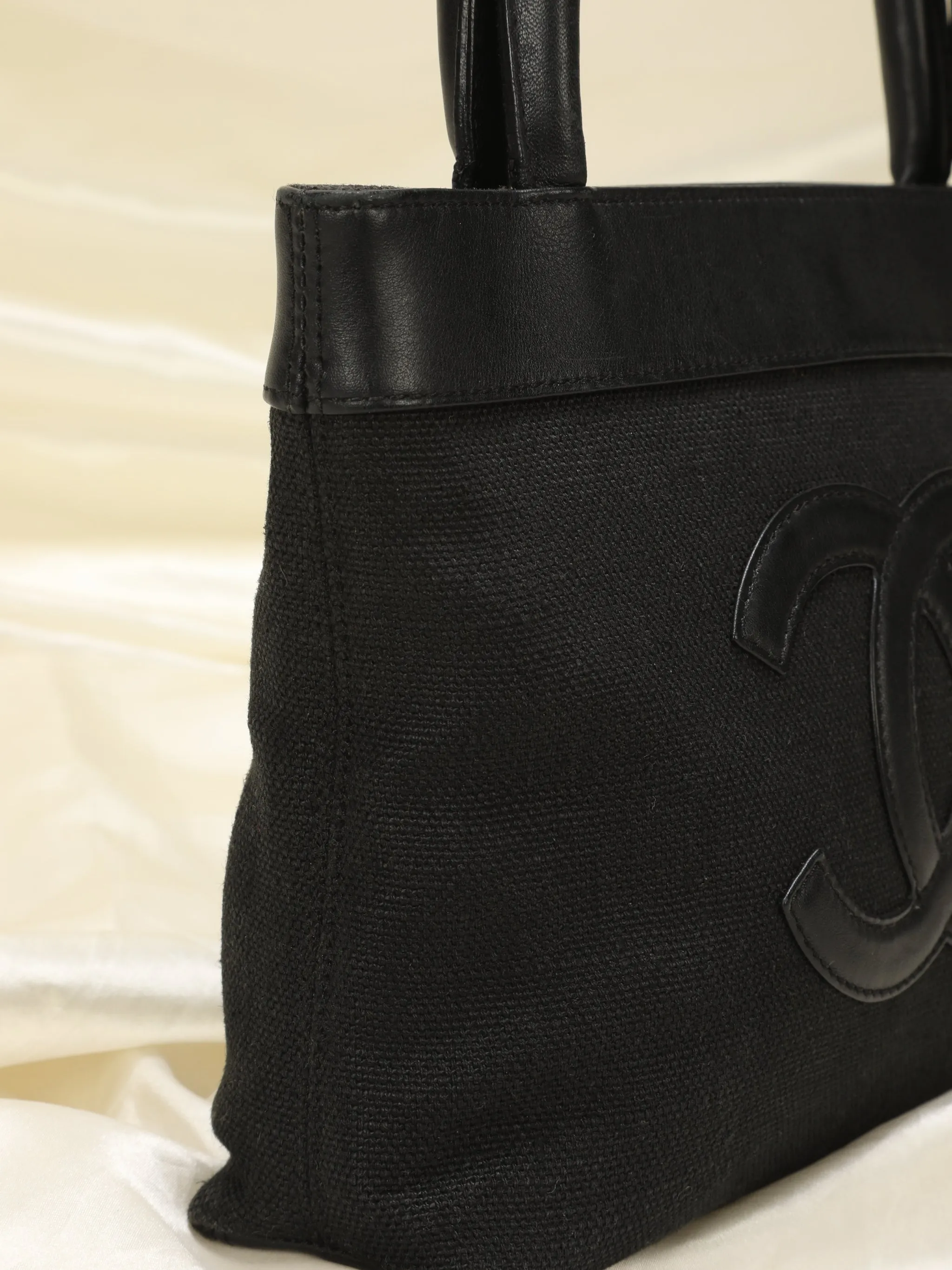 CL Linen & Lambskin Mini Tote