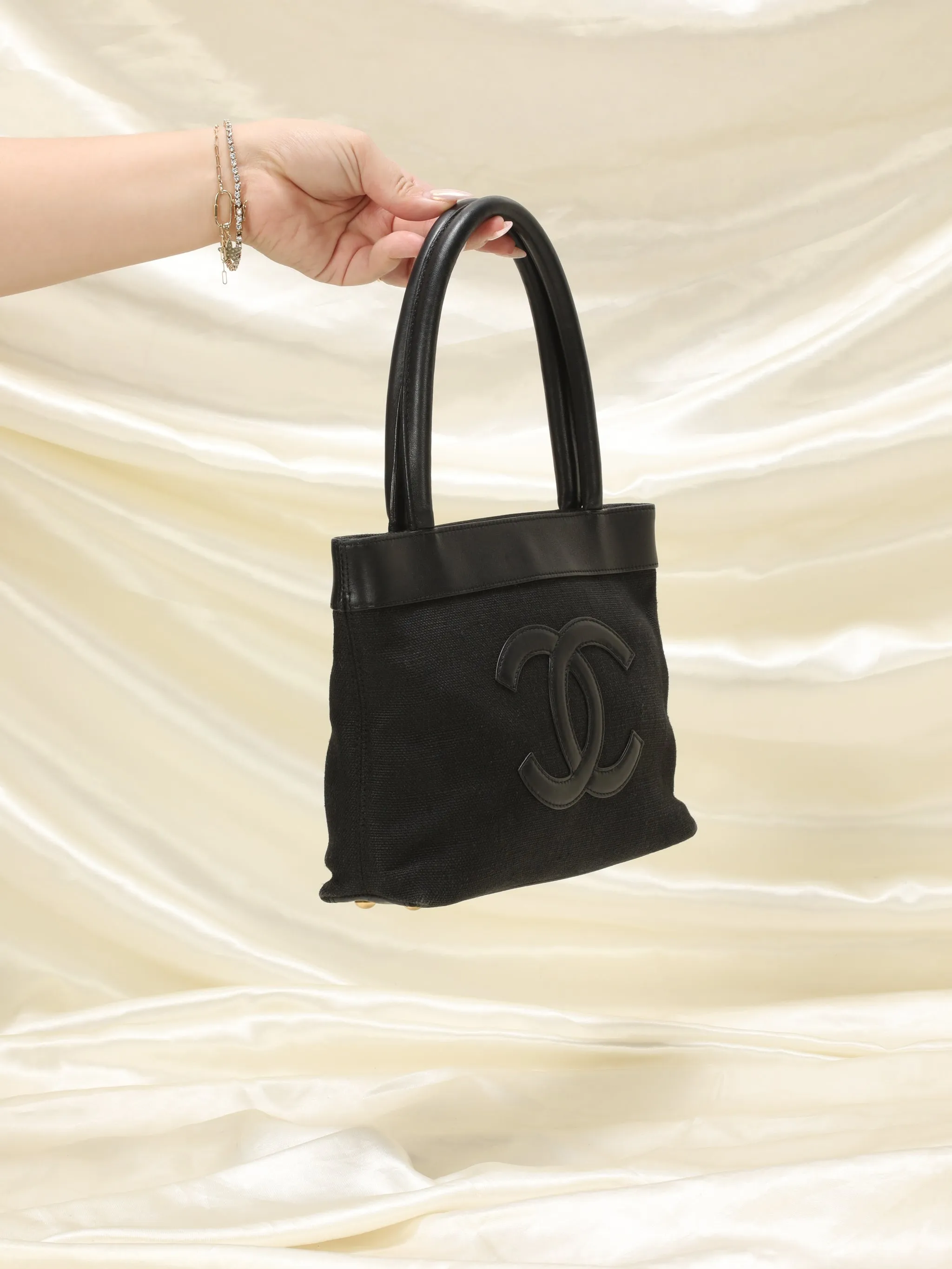 CL Linen & Lambskin Mini Tote