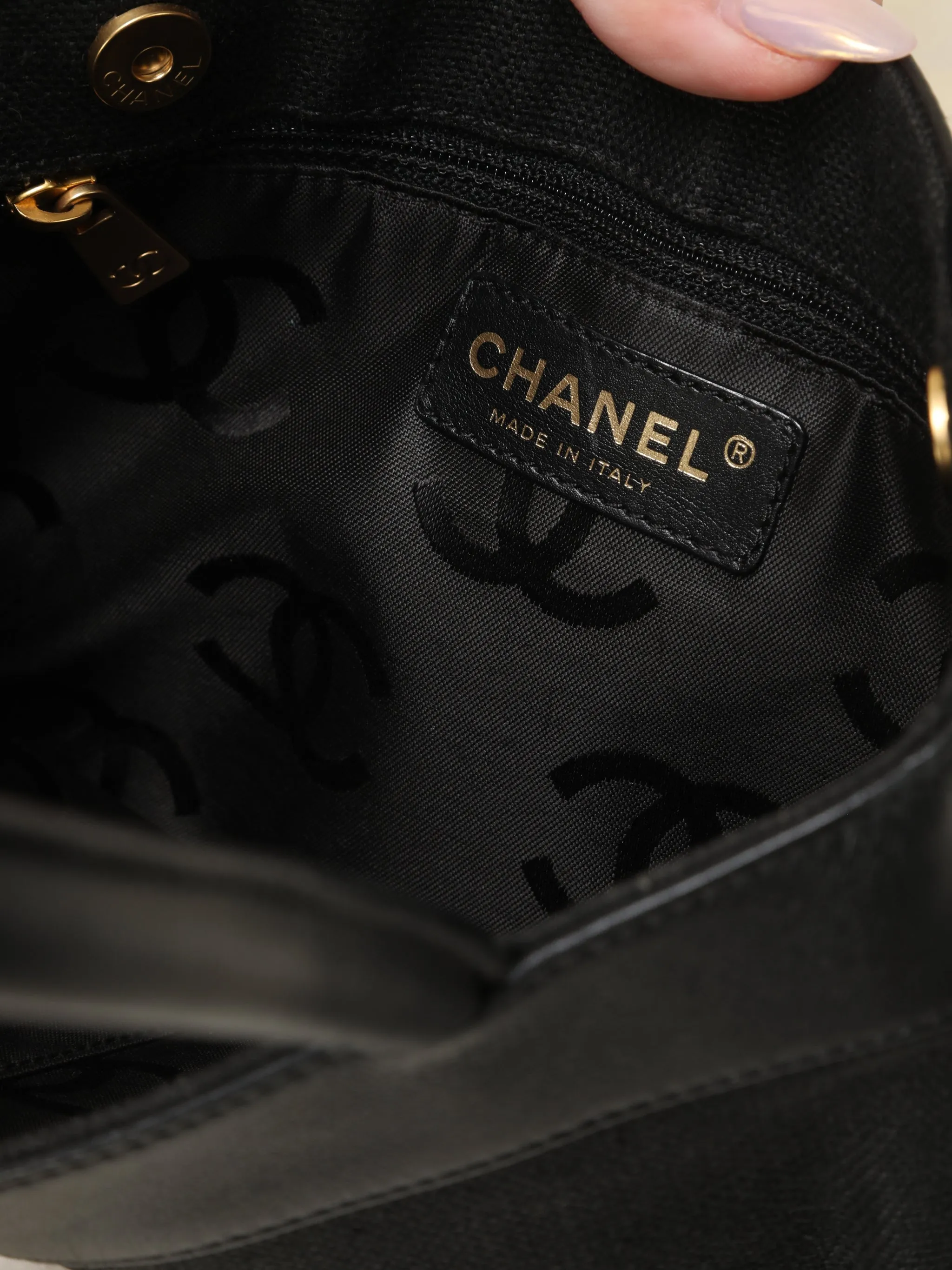 CL Linen & Lambskin Mini Tote
