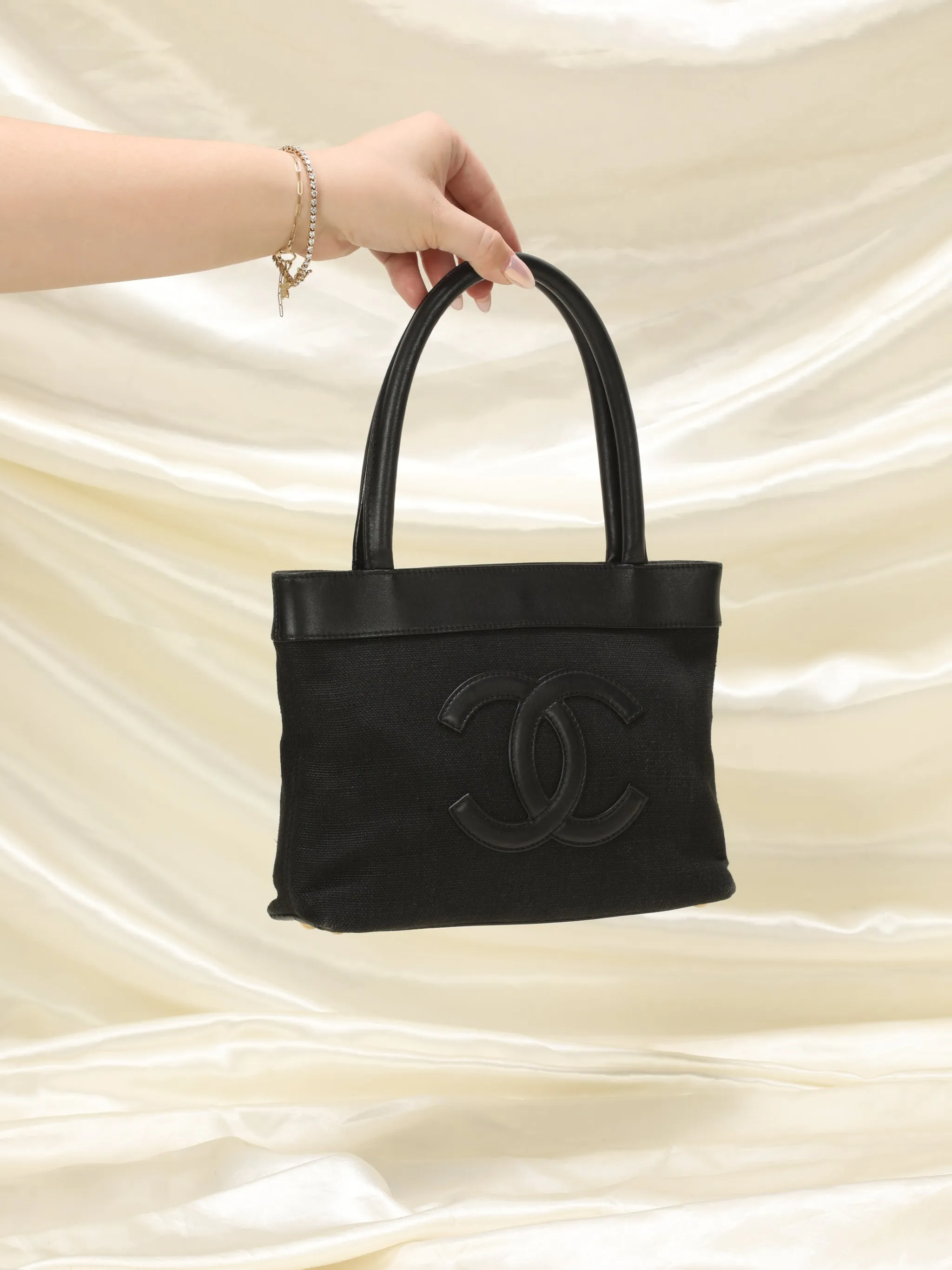 CL Linen & Lambskin Mini Tote