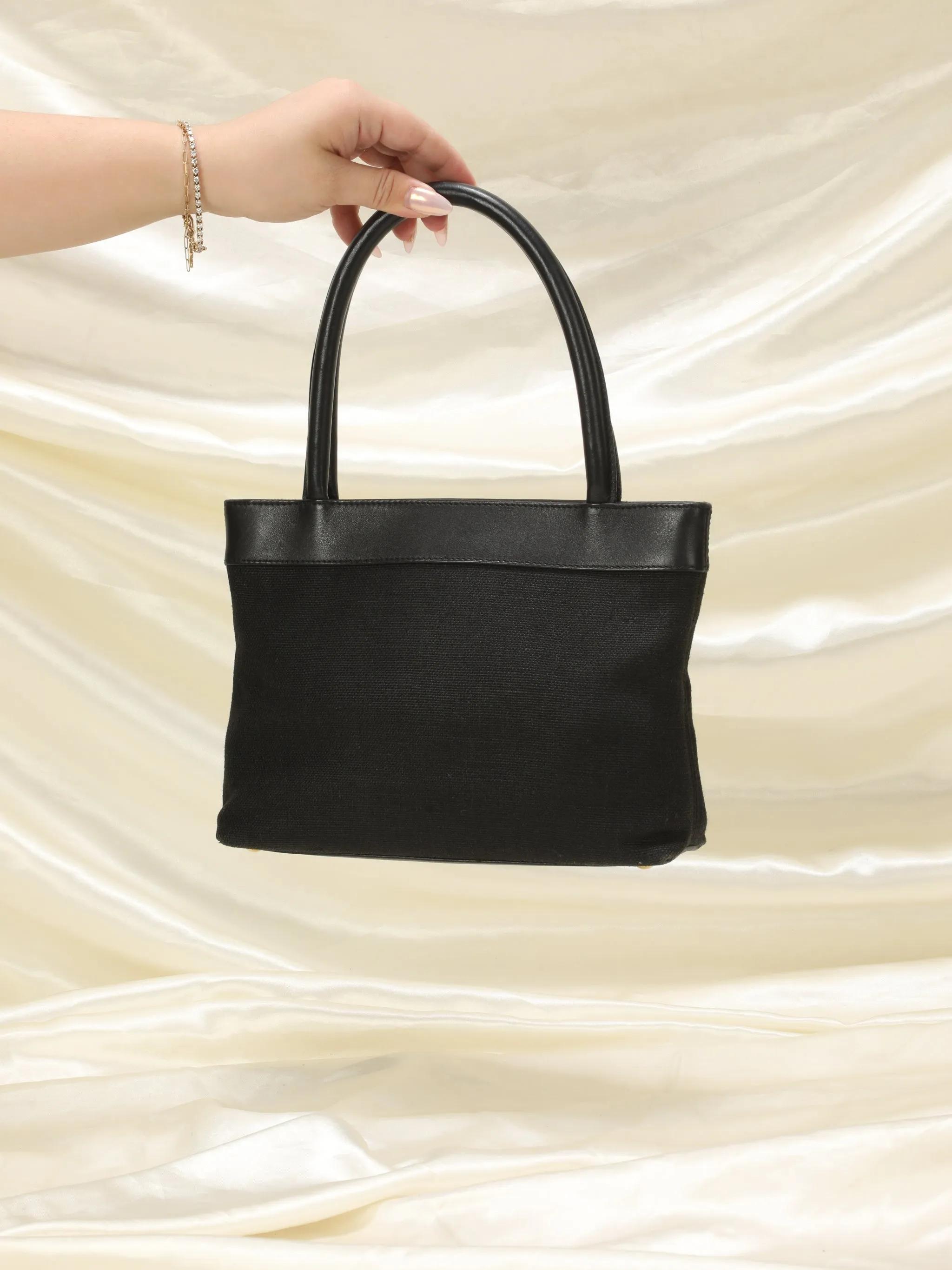 CL Linen & Lambskin Mini Tote