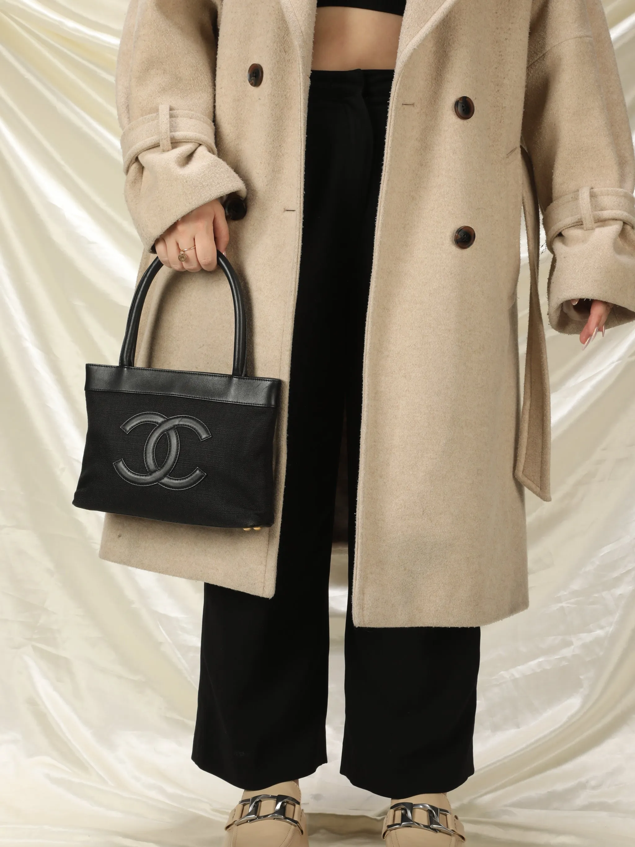 CL Linen & Lambskin Mini Tote