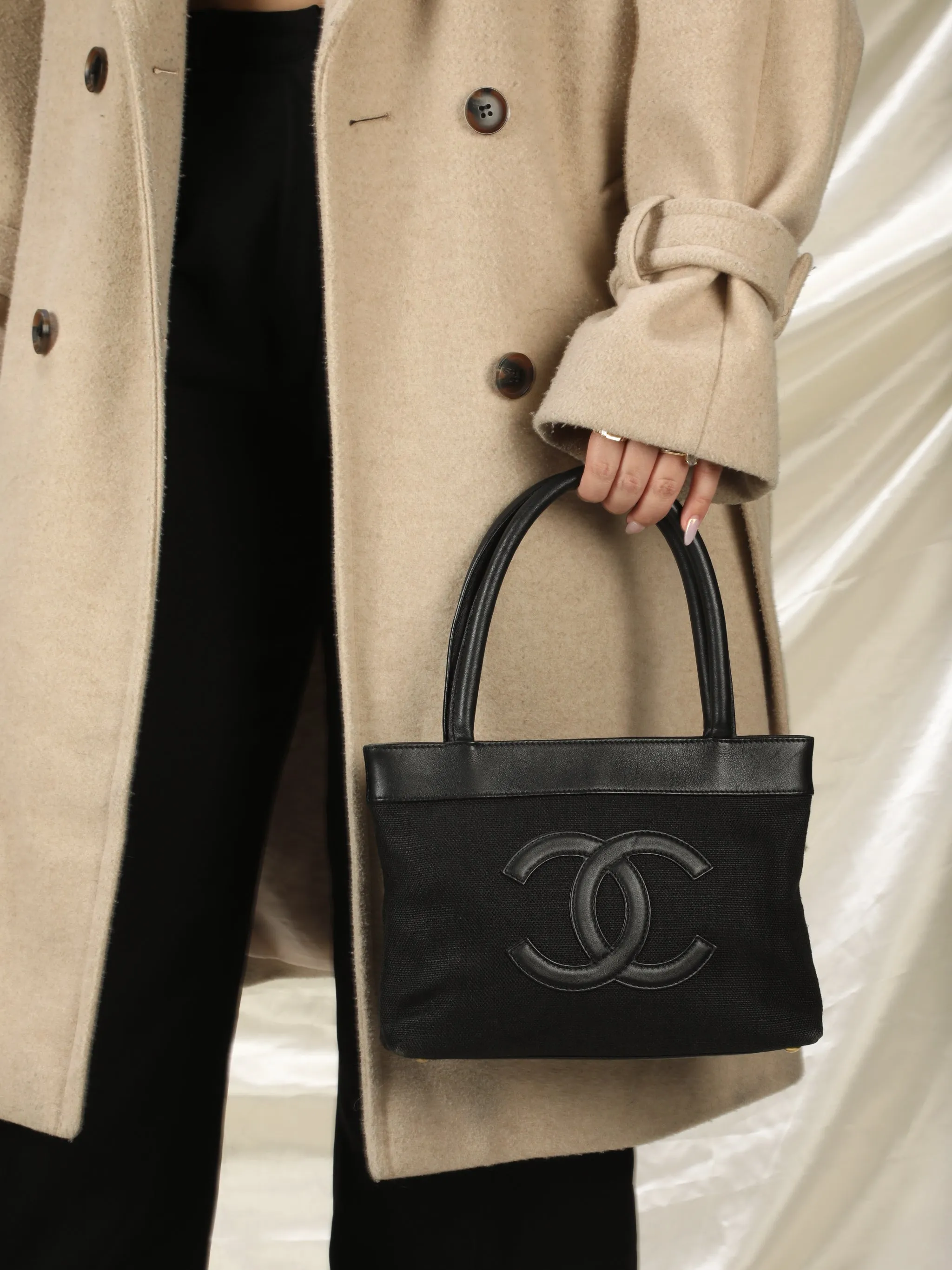 CL Linen & Lambskin Mini Tote