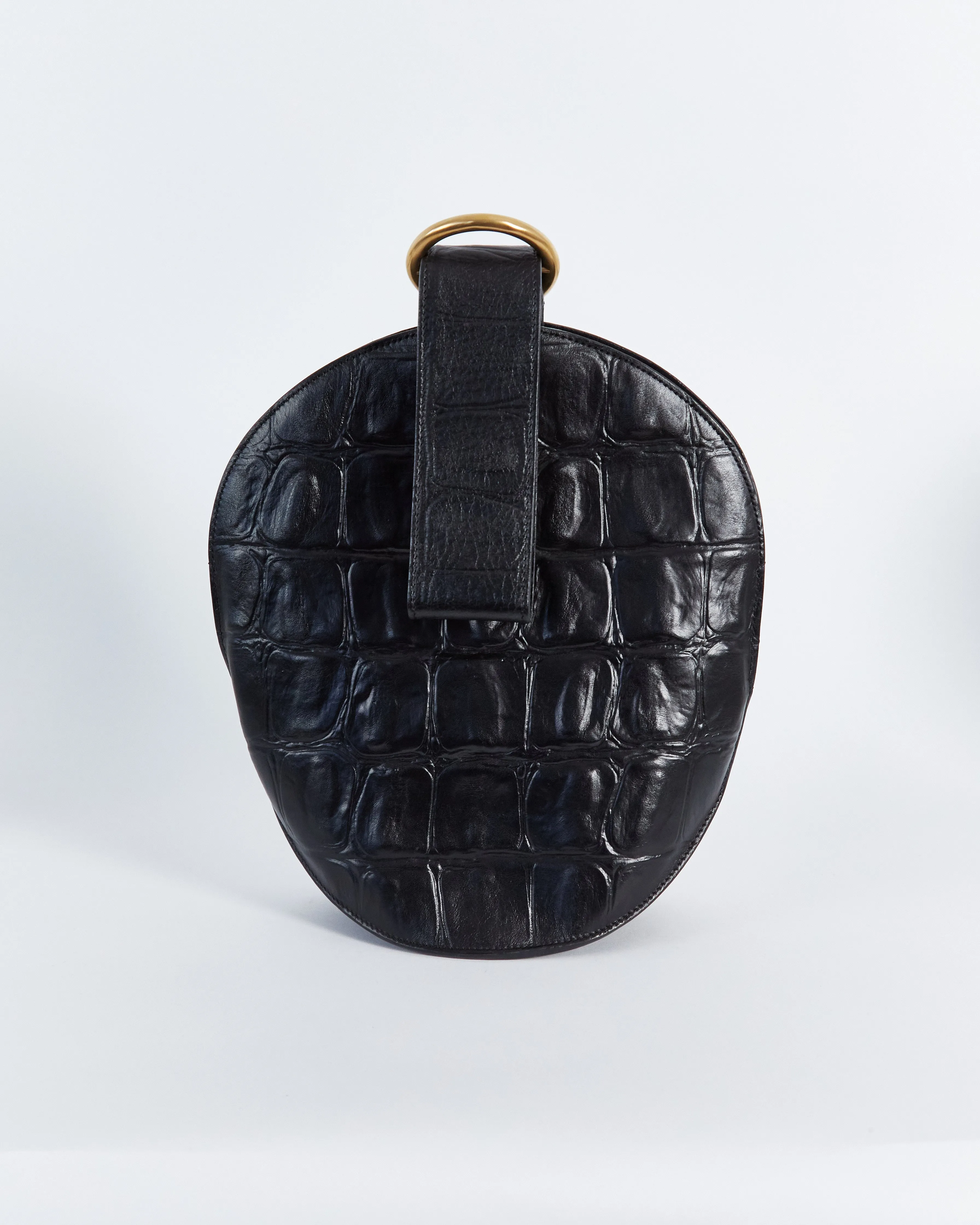 Céline spring '15 embossed leather clutch bag, black