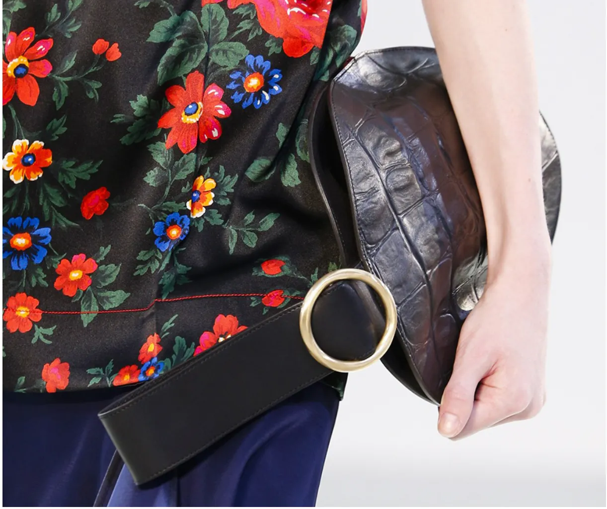 Céline spring '15 embossed leather clutch bag, black