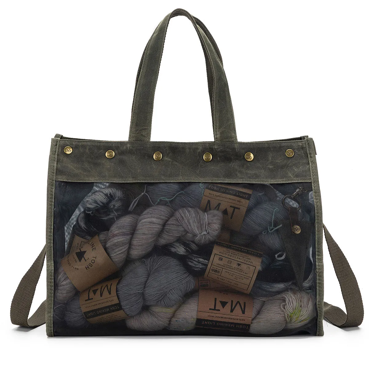 della Q Maker's Mesh Tote - Olive