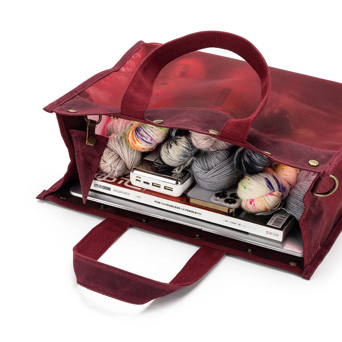 della Q Maker's Mesh Tote - Purple