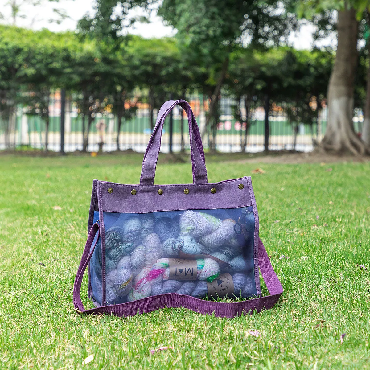 della Q Maker's Mesh Tote - Purple