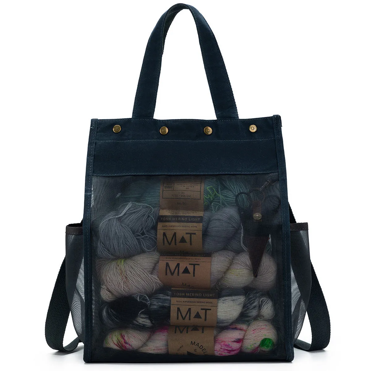 della Q Maker's Tall Mesh Tote - Blue