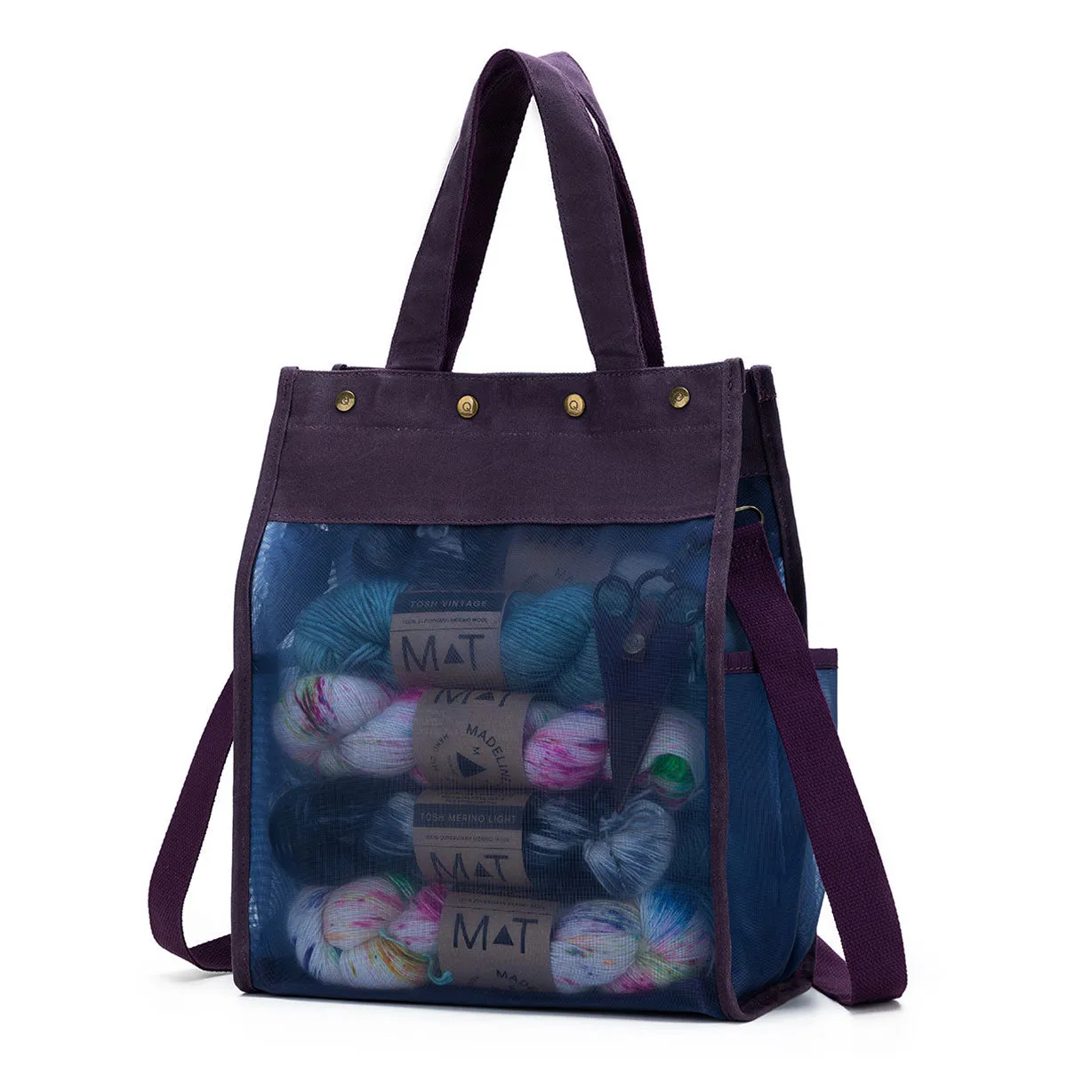 della Q Maker's Tall Mesh Tote - Purple