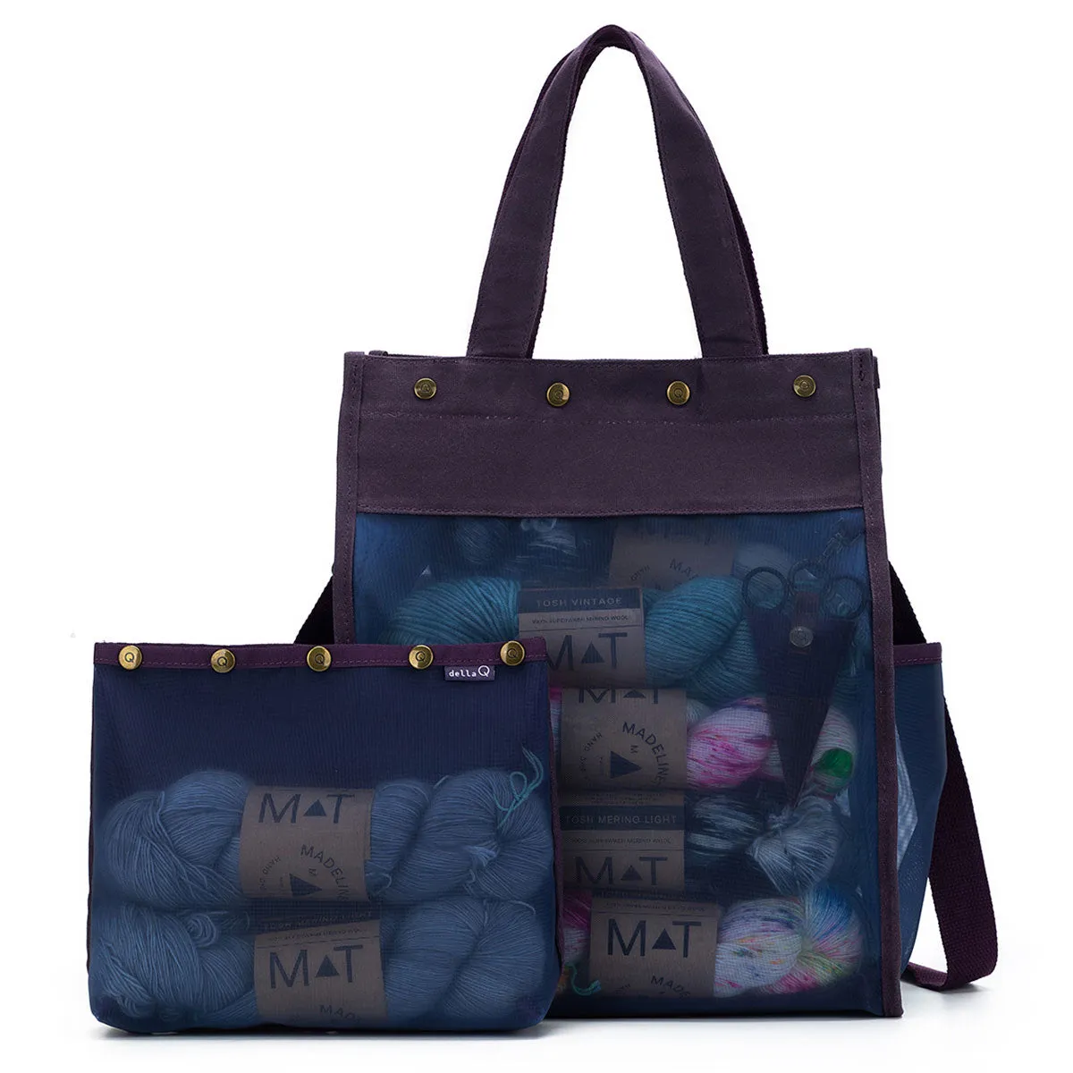 della Q Maker's Tall Mesh Tote - Purple