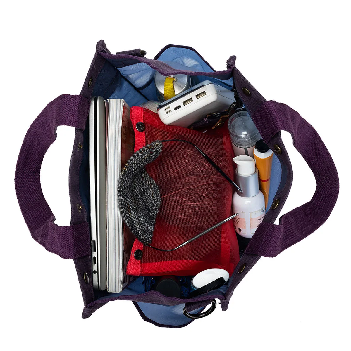 della Q Maker's Tall Mesh Tote - Purple