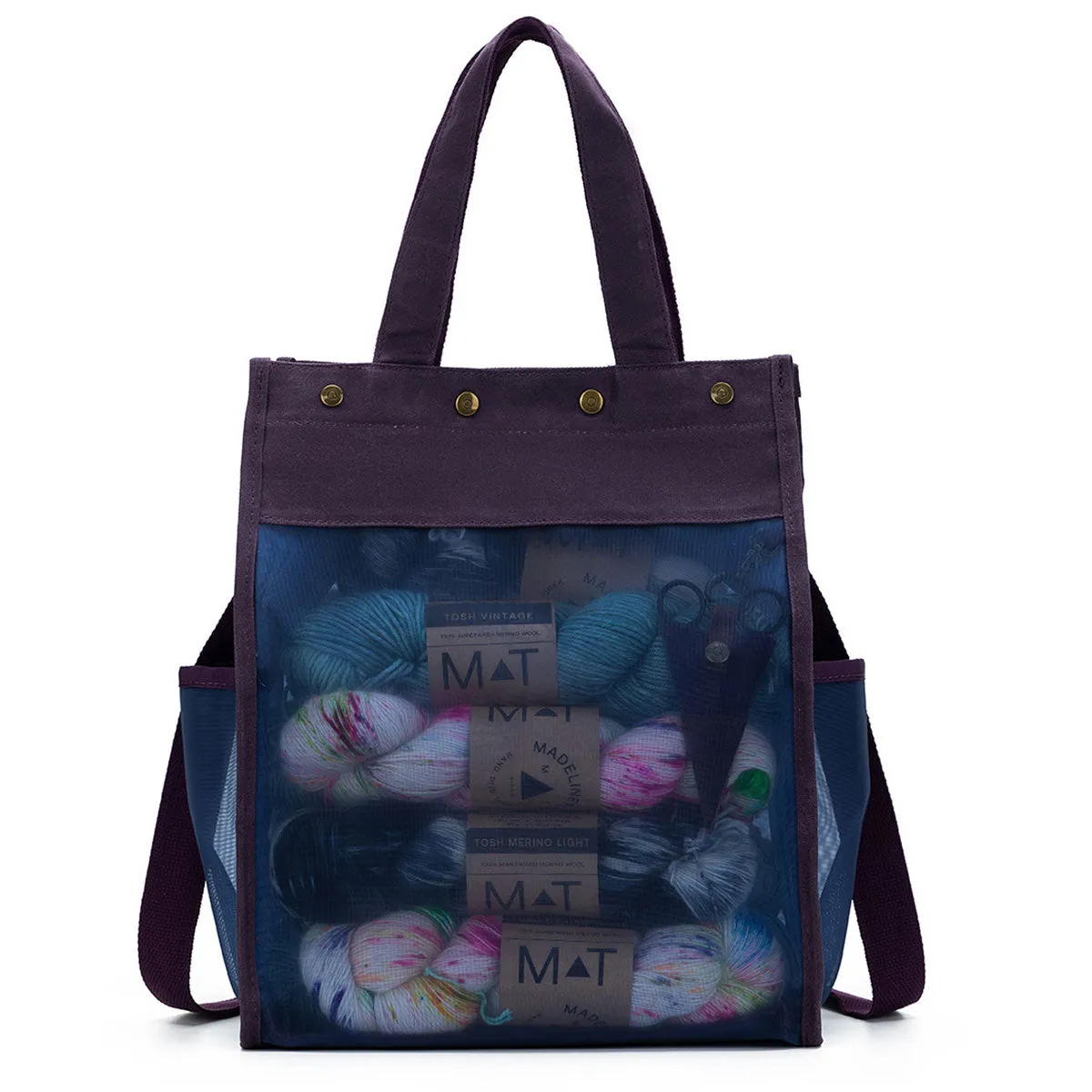 della Q Maker's Tall Mesh Tote - Purple