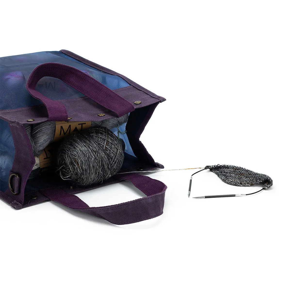 della Q Maker's Tall Mesh Tote - Purple