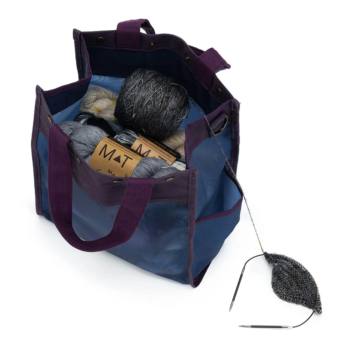 della Q Maker's Tall Mesh Tote - Purple