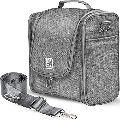 Extra Large Hanging Travel Toiletry Bag for Women and Men, Quartz Grey