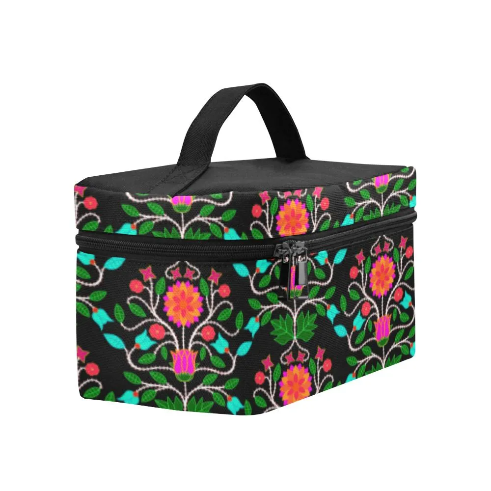Floral Beadwork Four Clans Sunset Cosmetic Bag/Large