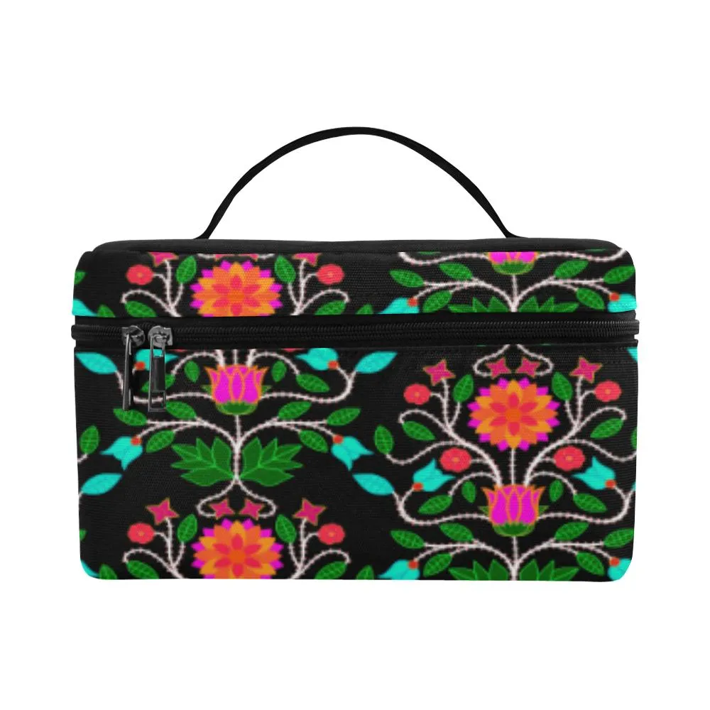 Floral Beadwork Four Clans Sunset Cosmetic Bag/Large