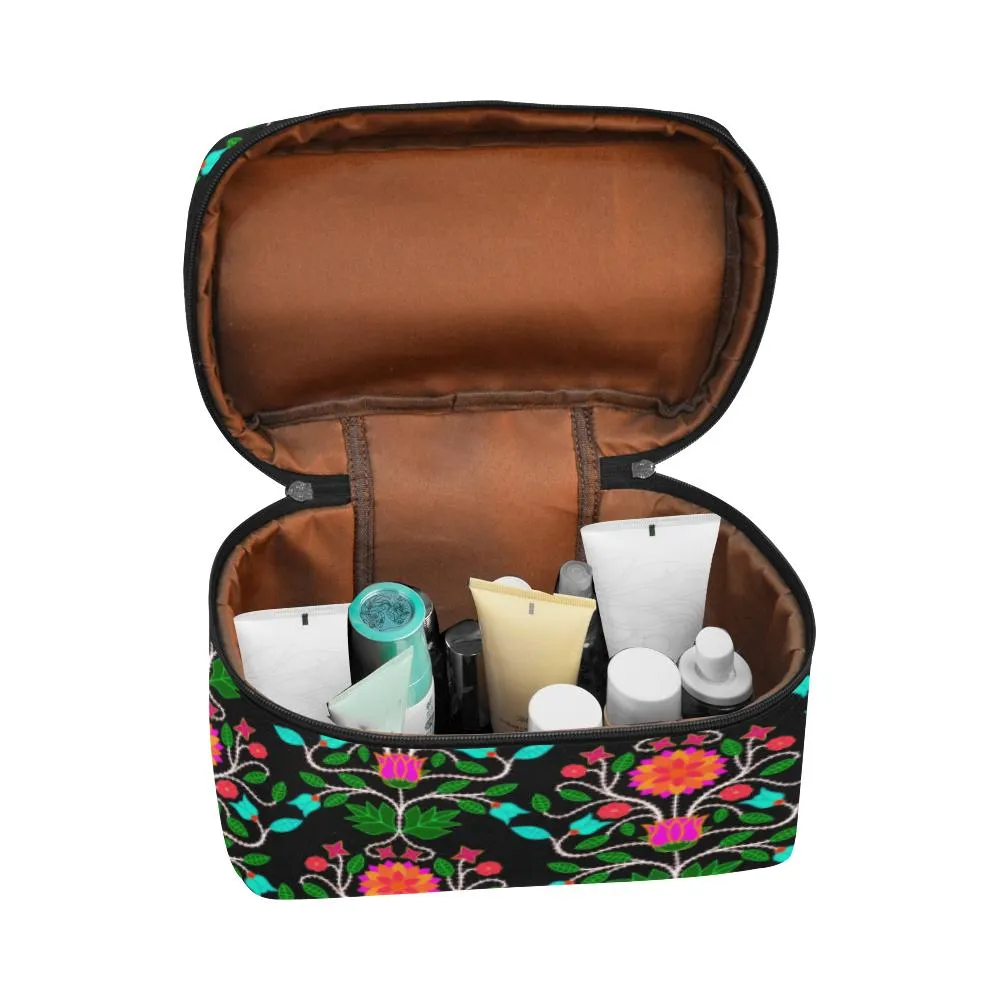Floral Beadwork Four Clans Sunset Cosmetic Bag/Large