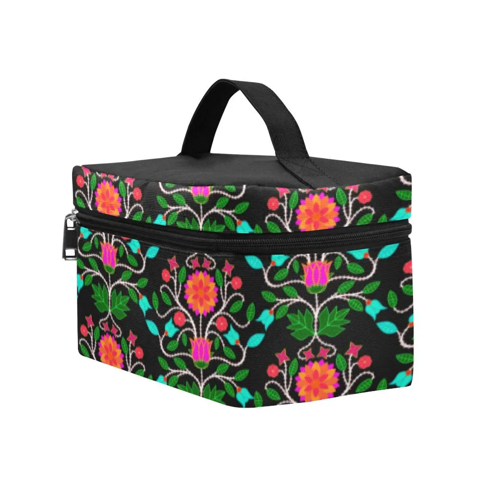 Floral Beadwork Four Clans Sunset Cosmetic Bag/Large