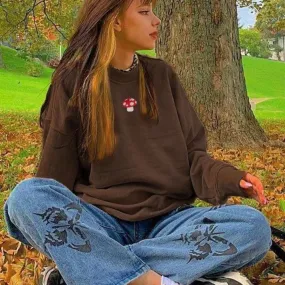 Forest Harvest   Sweater Top Kawaii Academia Y2K Cottagecore Coquette Fairycore Dollette Princesscore