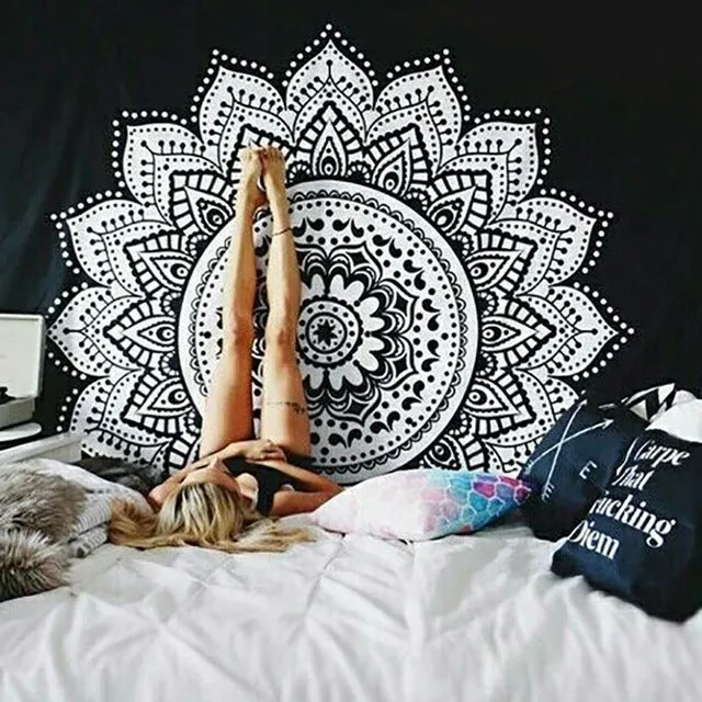 Home TapestryTapestry Printed Bohemia Tapestry Wall Hanging Wall Decoration Hippie Tapestry Beach Towel Yoga Mat