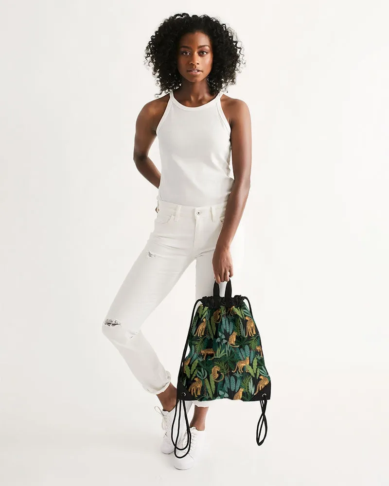 Jungle cheetah Canvas Drawstring Bag