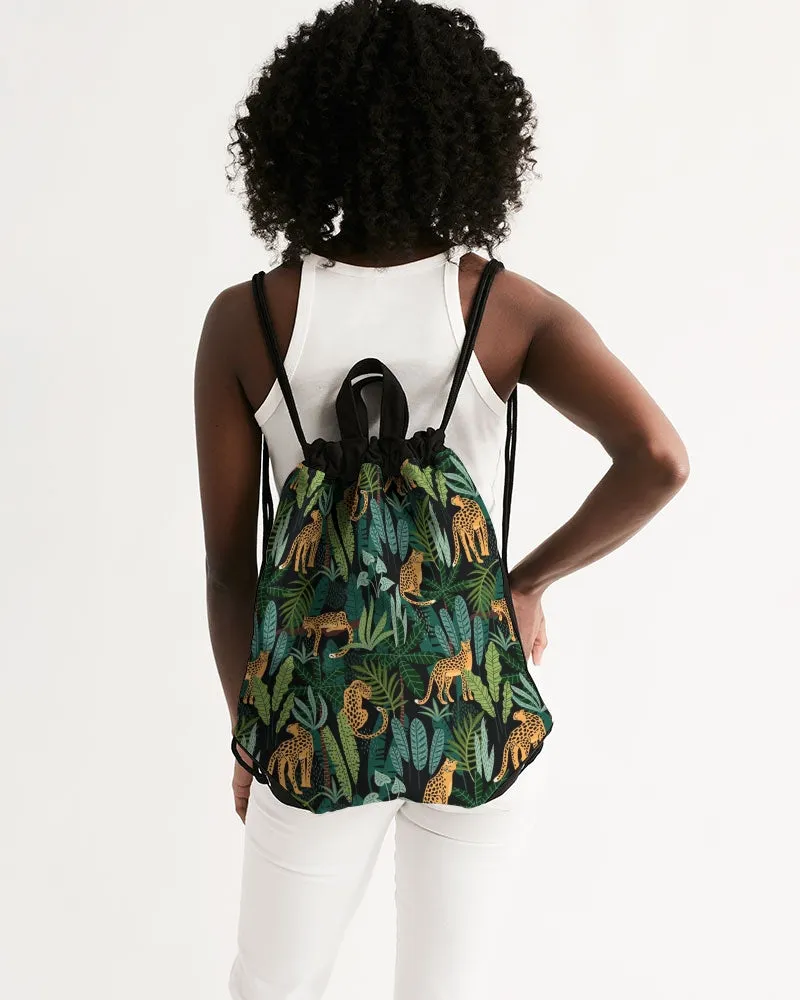 Jungle cheetah Canvas Drawstring Bag