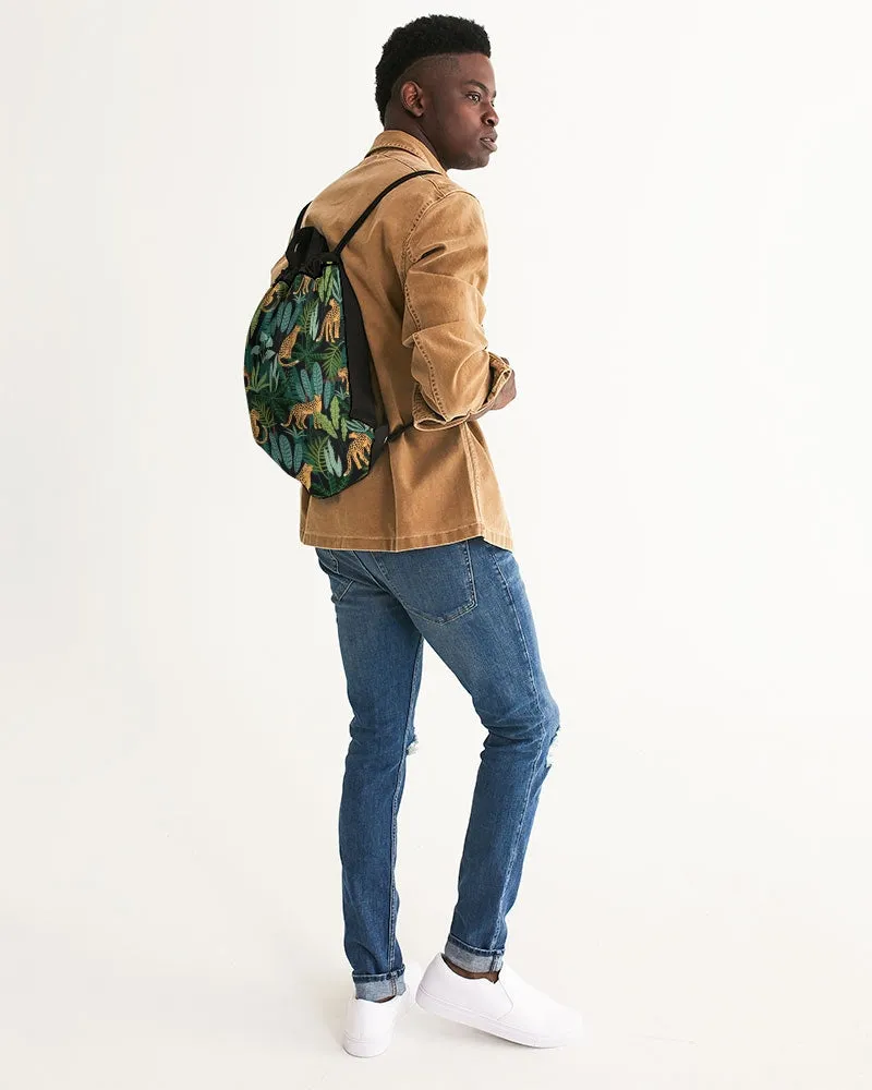 Jungle cheetah Canvas Drawstring Bag