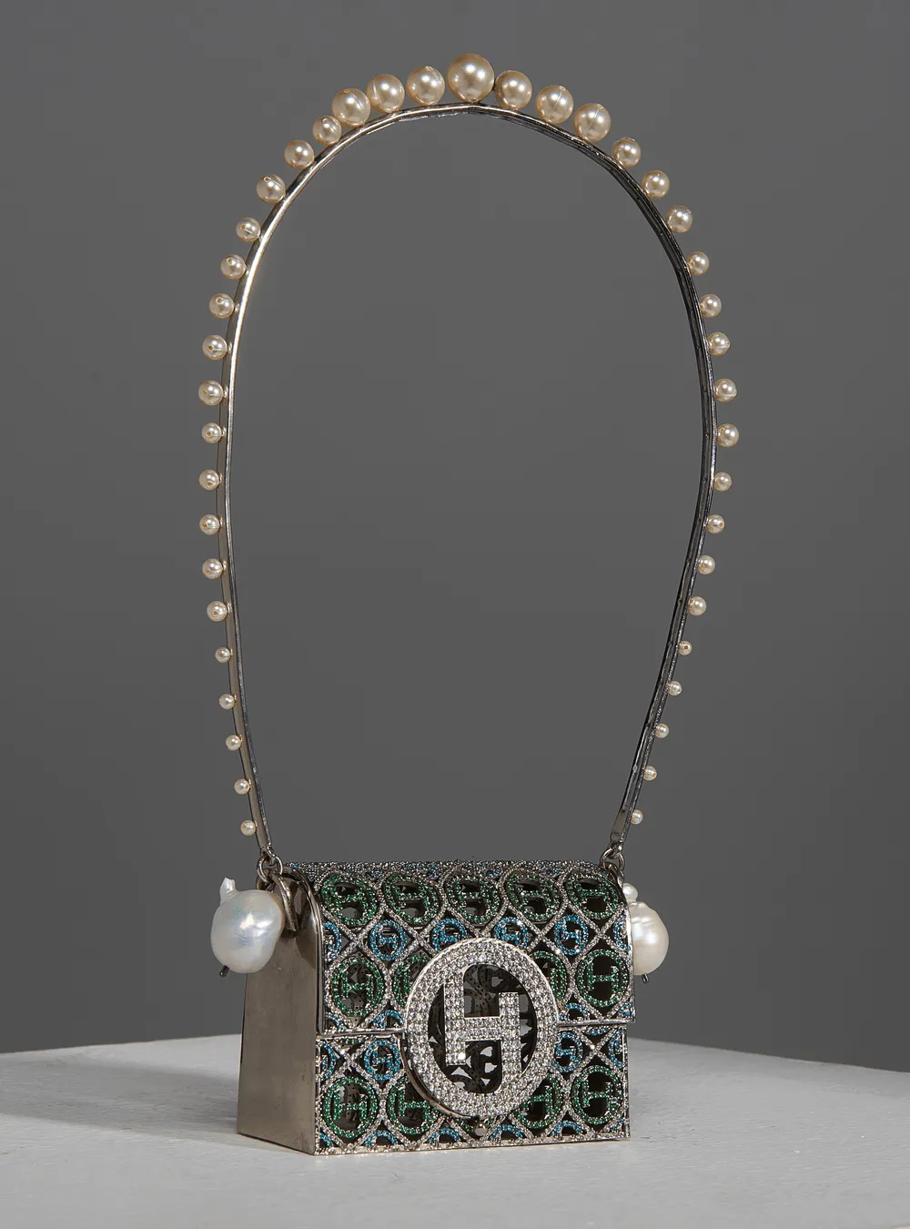 Khushnaz Ashdin Turner Wearing Pico Minaudiere Couture Bag