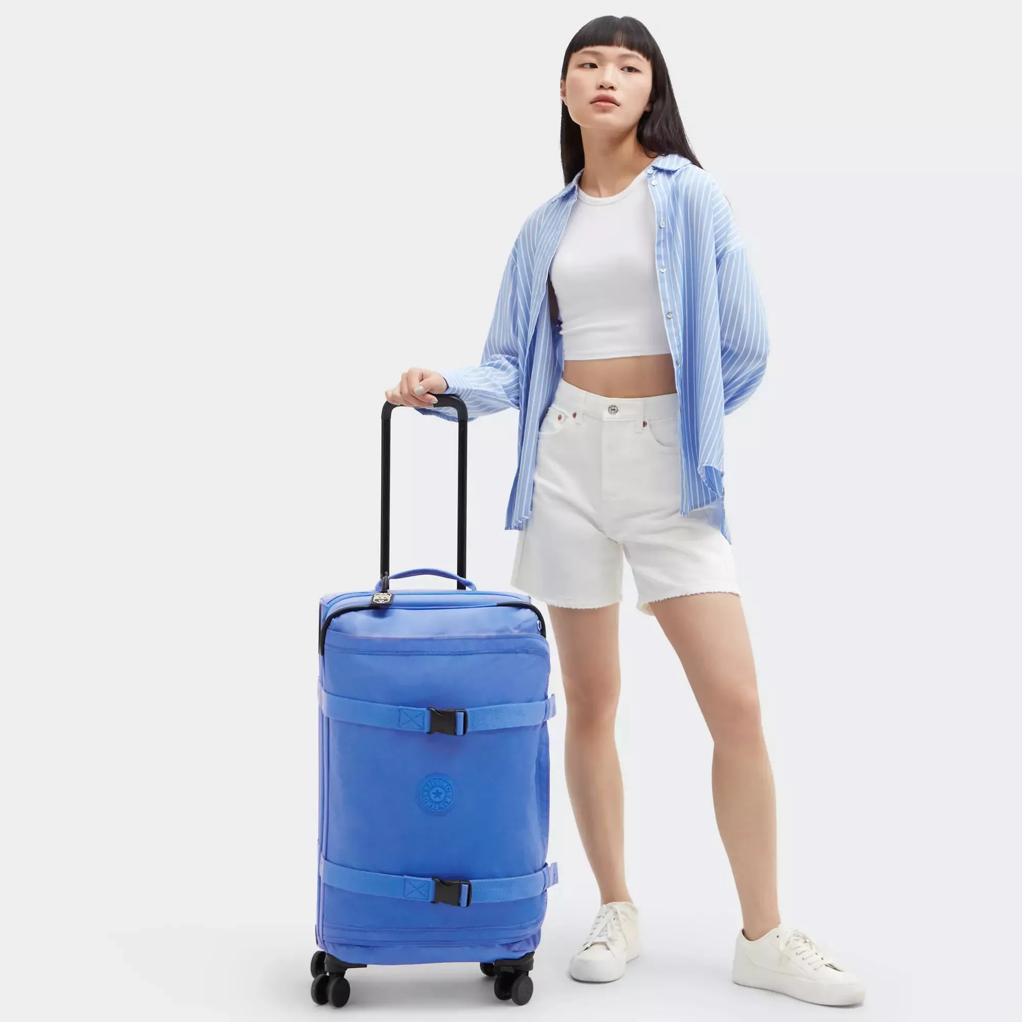 Kipling Spontaneous Medium Rolling Luggage - Havana Blue