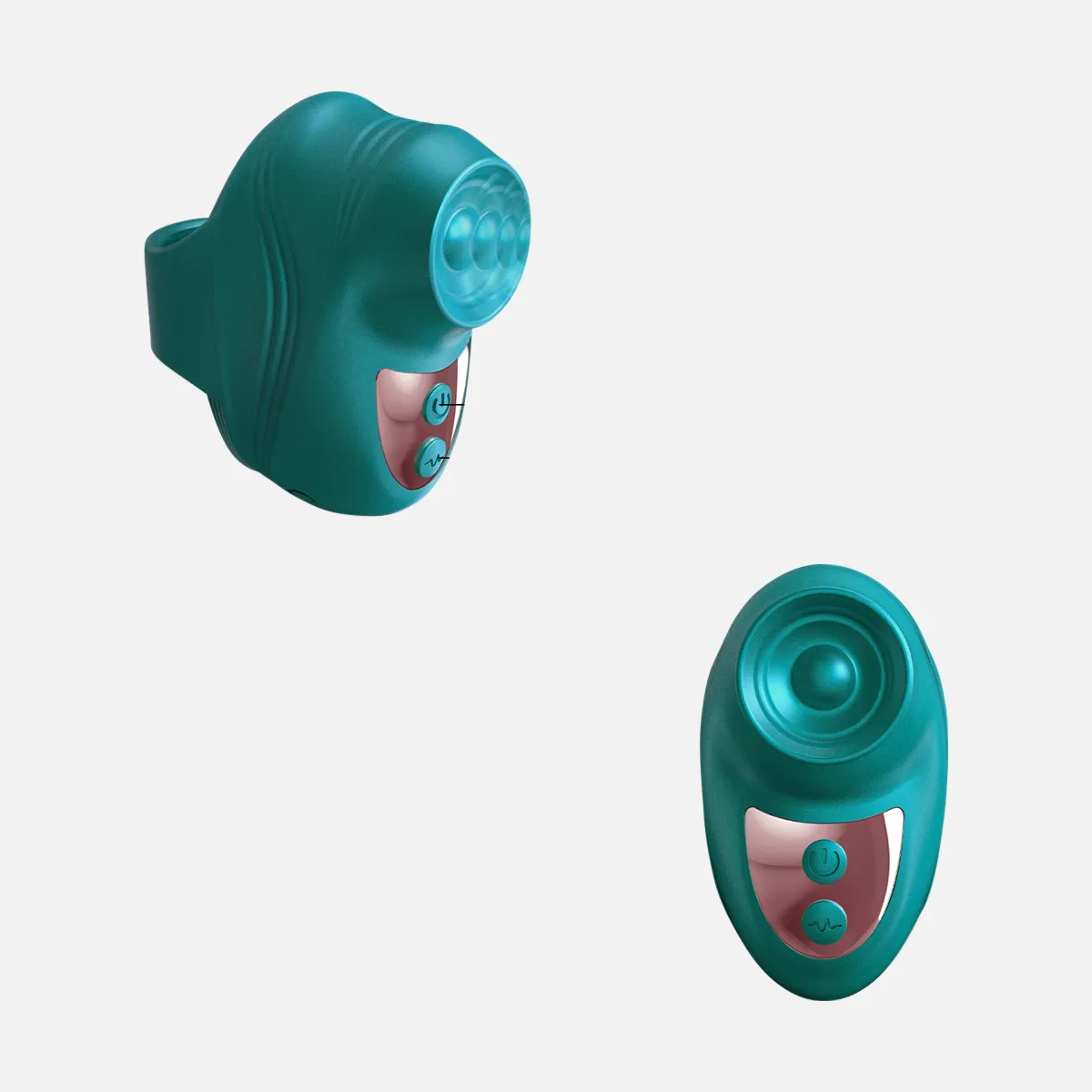 Kisscool Finger Vibrator - Iridescent Teal