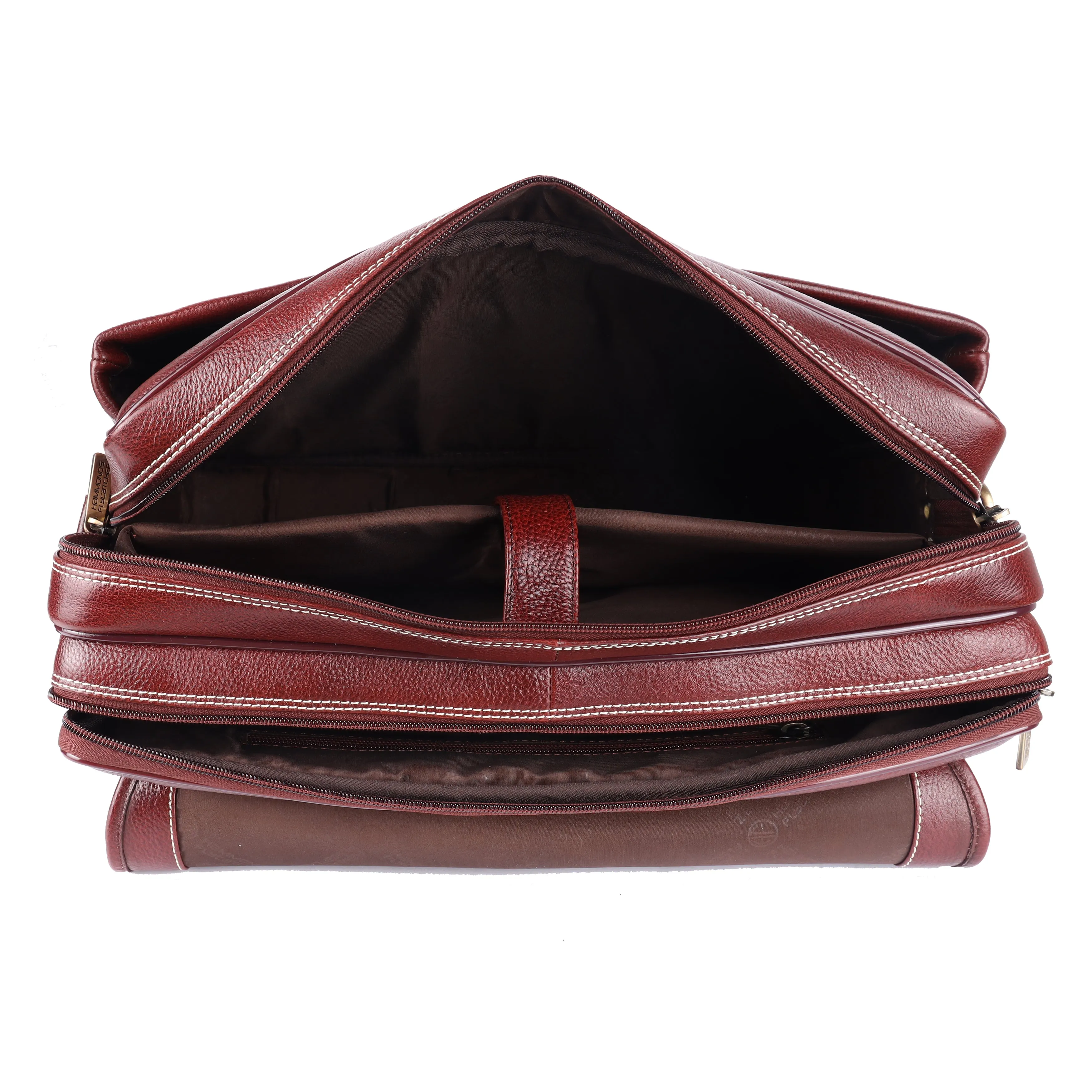 Laptop Bag for Men - Genuine Leather Office Bag, Brown Messenger Bag - Fits 14/15.6/16 Inch Laptop -