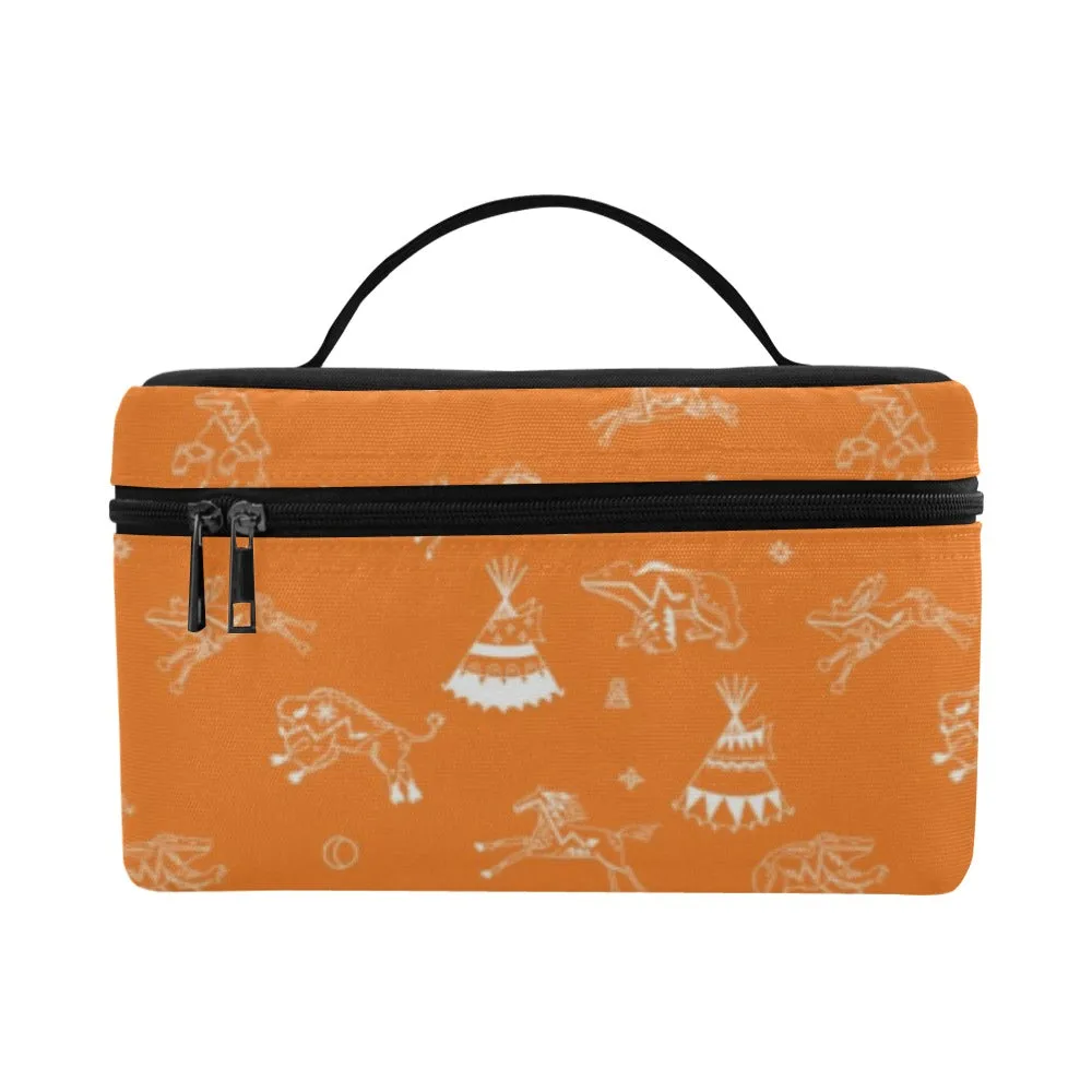 Ledger Dabbles Orange Cosmetic Bag/Large