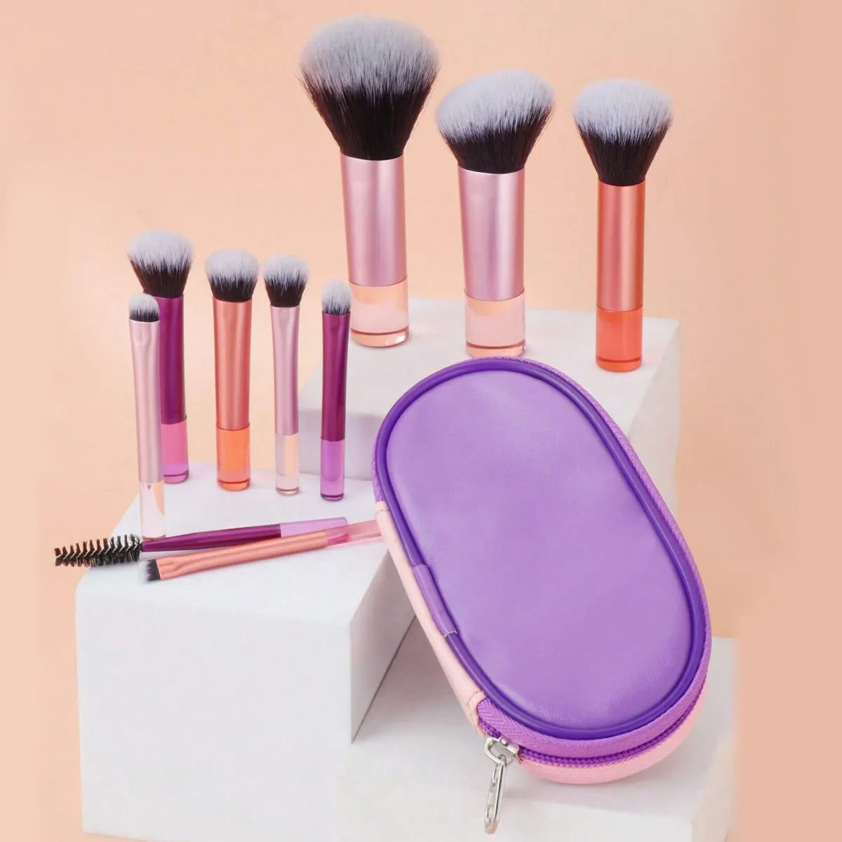 LovelyRLovely Multivolored 8 Long Tube Makeup Brushes Suit