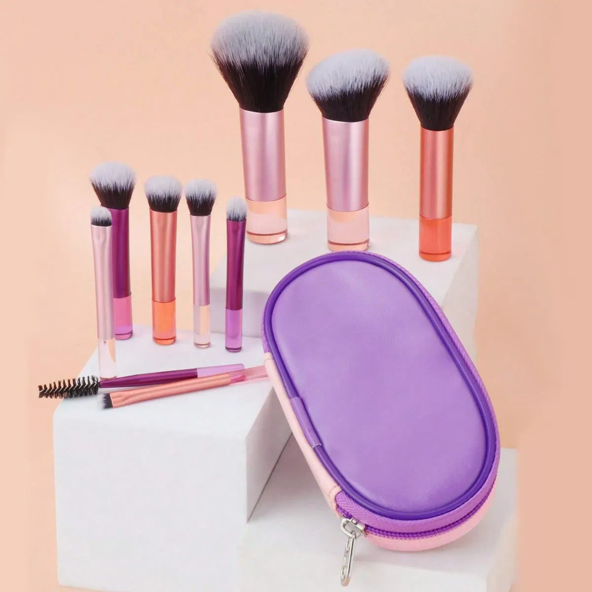 LovelyRLovely Multivolored 8 Long Tube Makeup Brushes Suit
