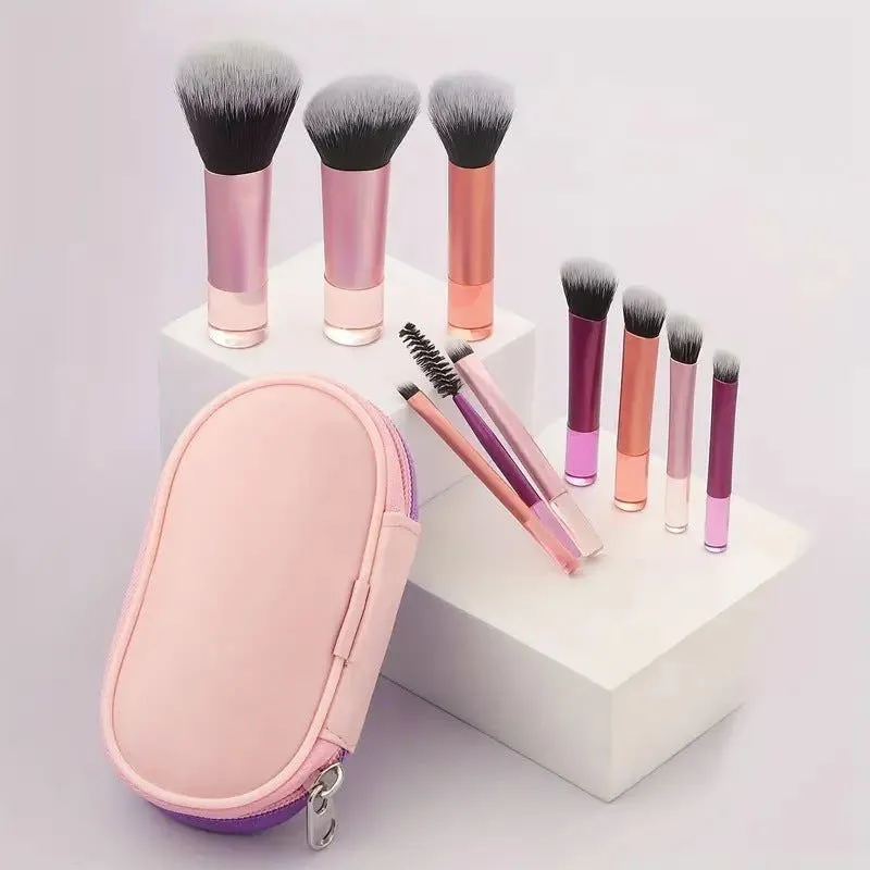 LovelyRLovely Multivolored 8 Long Tube Makeup Brushes Suit