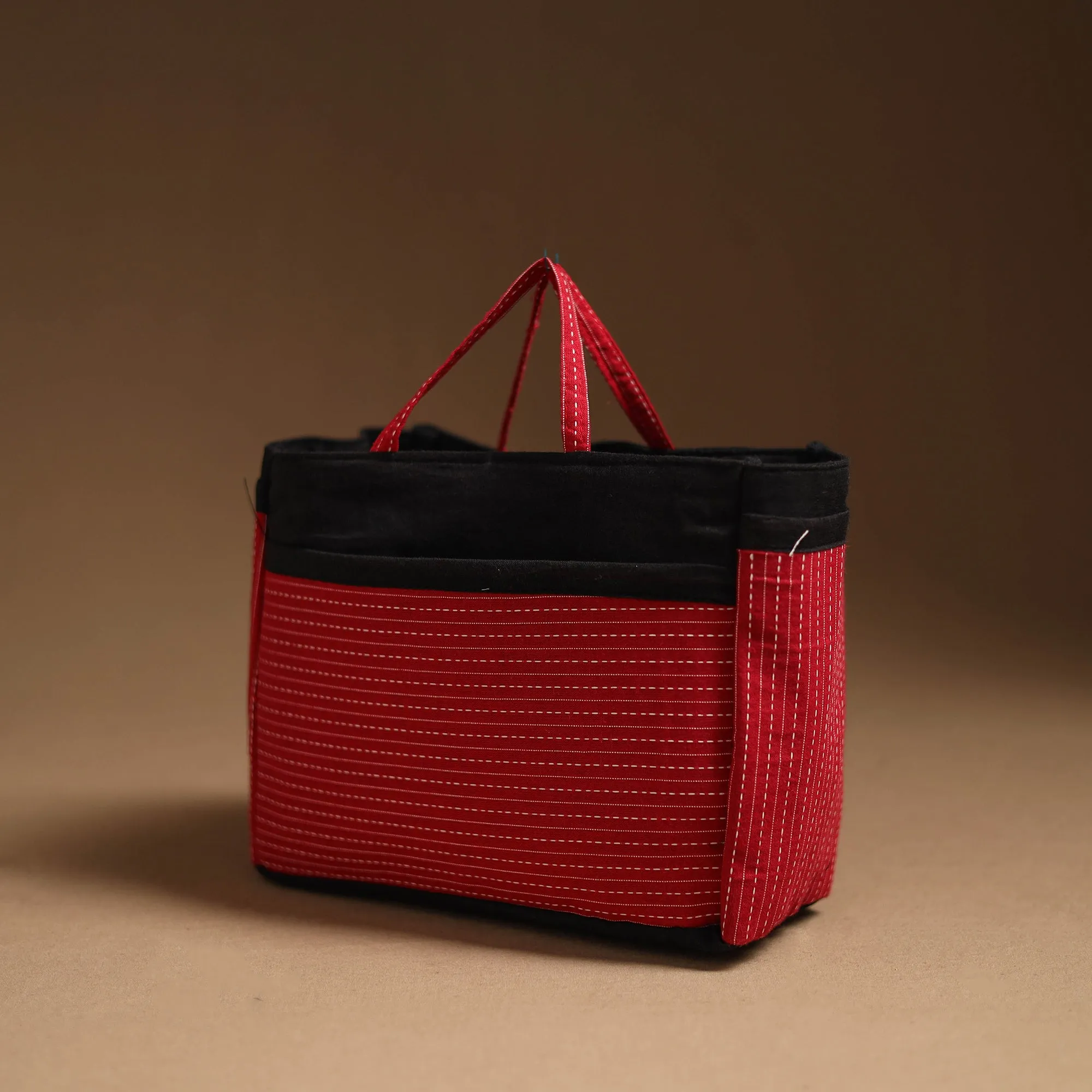 Red - Handcrafted Cotton Cosmetic/Toiletry Bag 23