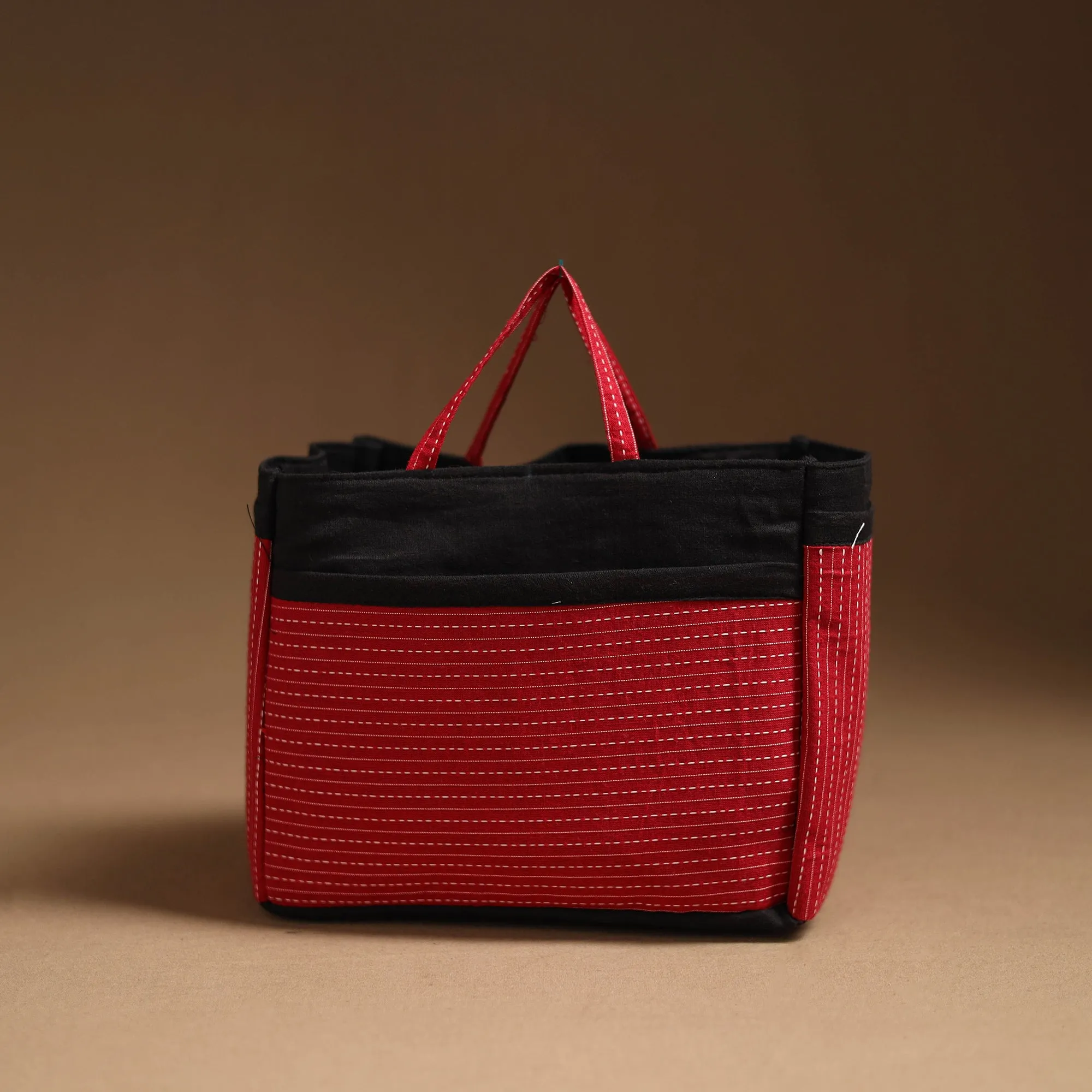 Red - Handcrafted Cotton Cosmetic/Toiletry Bag 23