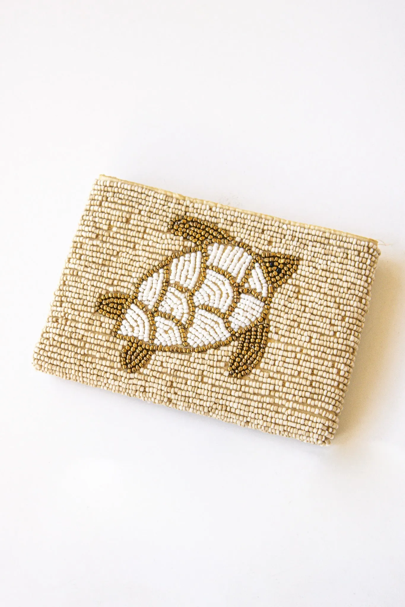 Sea Turtle Beaded Coin Bag