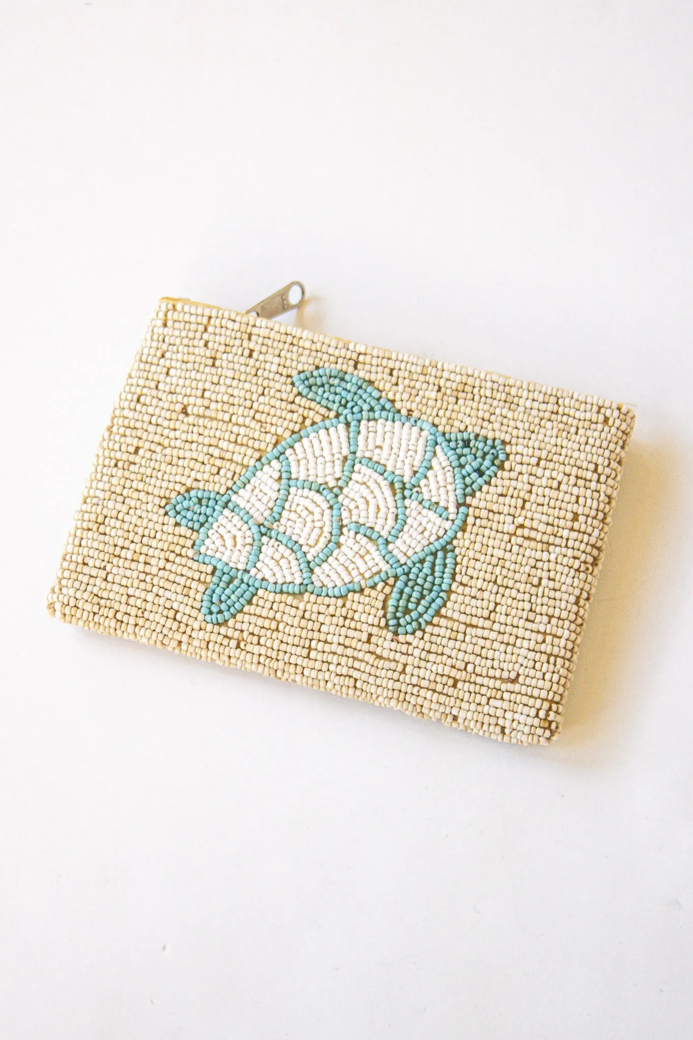 Sea Turtle Beaded Coin Bag