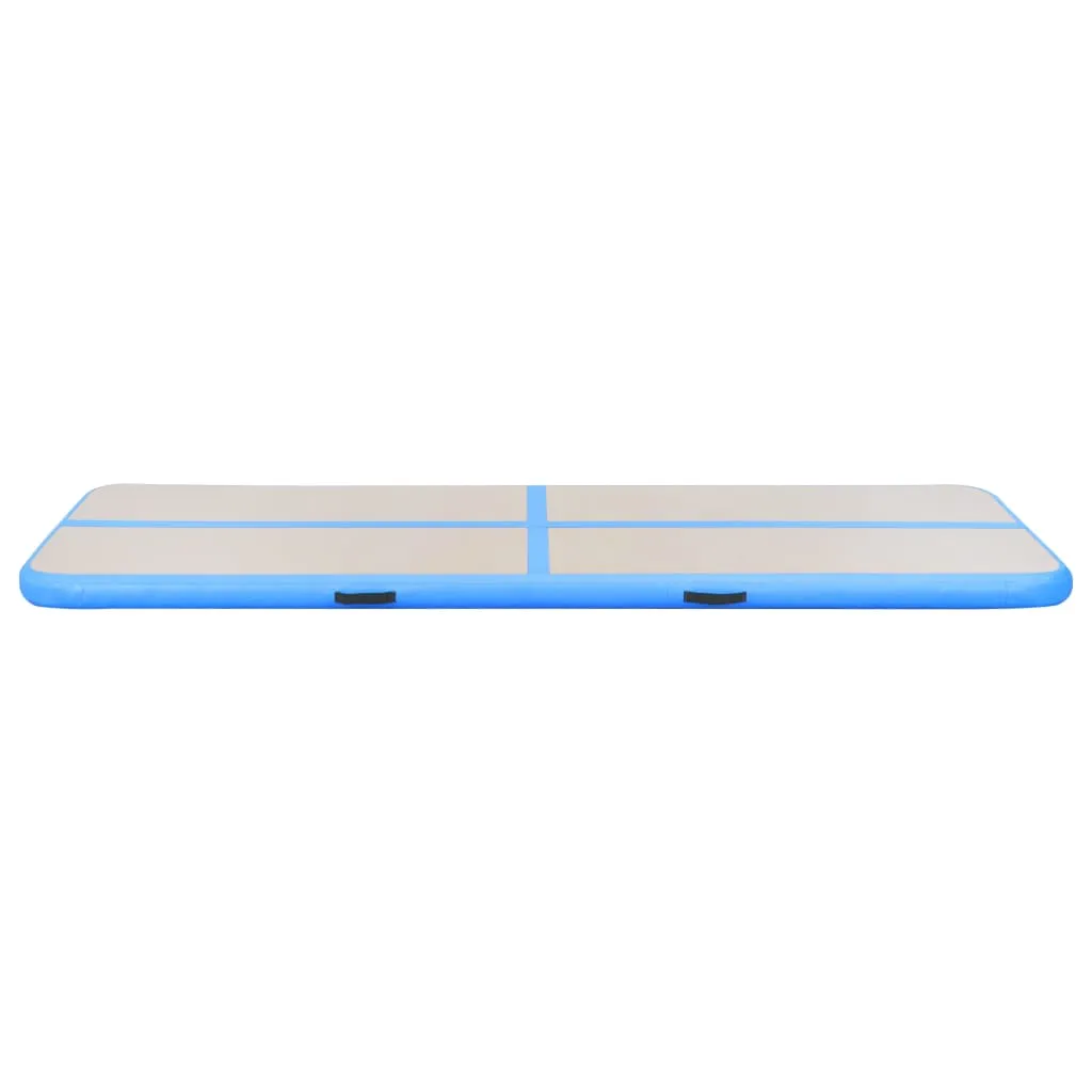 vidaXL Inflatable Gymnastics Mat with Pump 600x100x10 cm PVC Blue