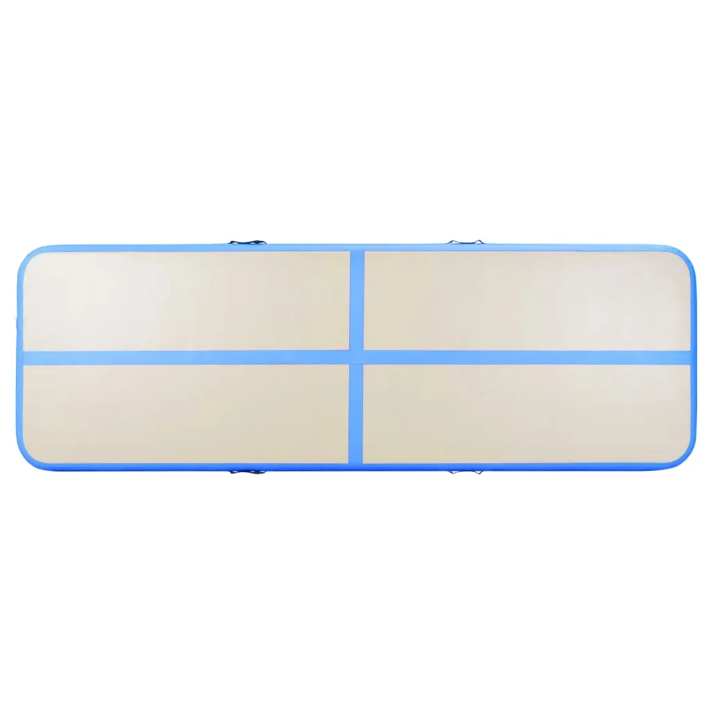 vidaXL Inflatable Gymnastics Mat with Pump 600x100x10 cm PVC Blue